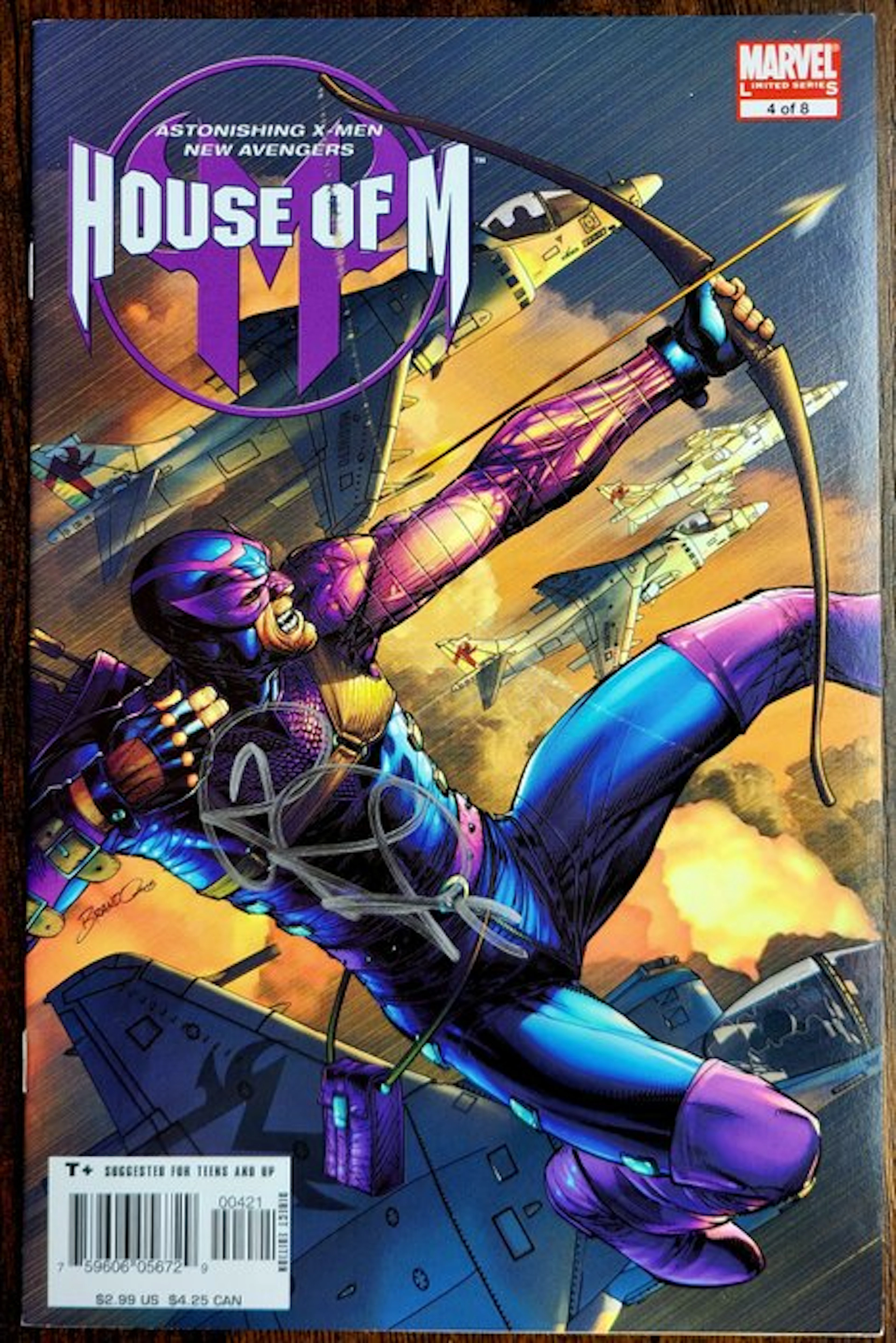 House of M #4 2005 - Signed by creator Brandon Peterson !...