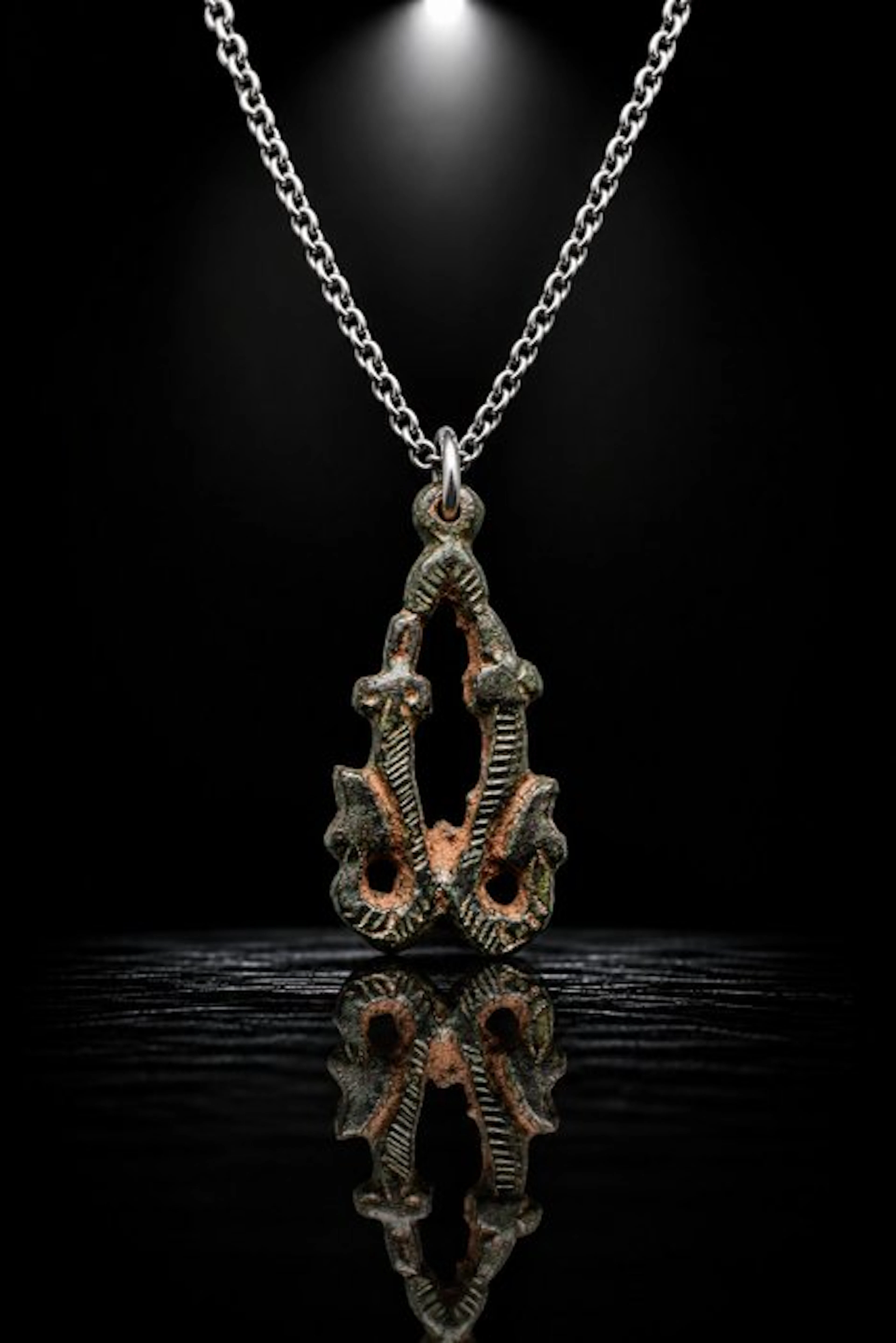 Medieval Viking Era Beautiful & Rare Bronze Twin Serpent...