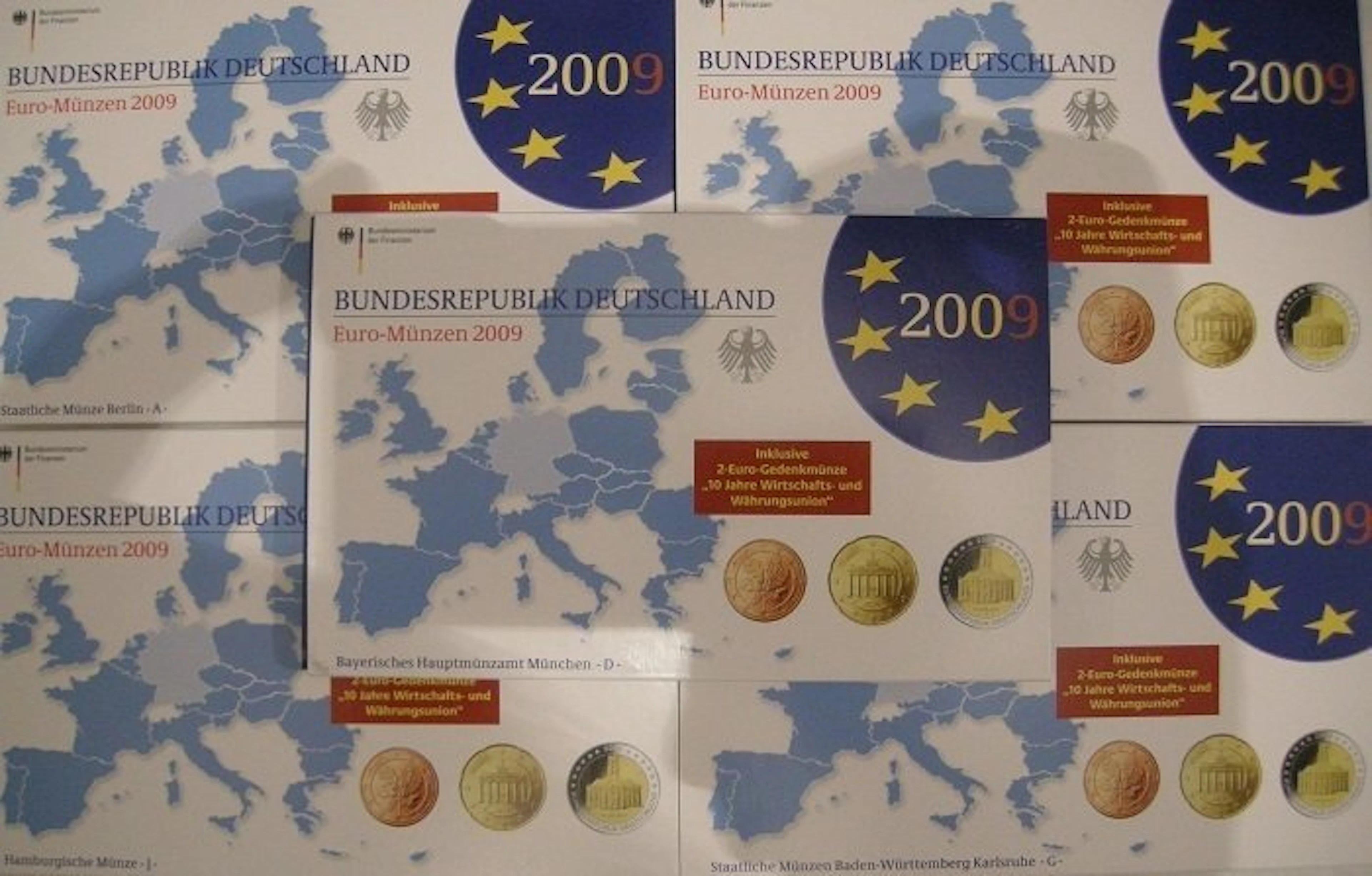 Germany. Proof Set 2009 "A,D,F,G,J" (incl