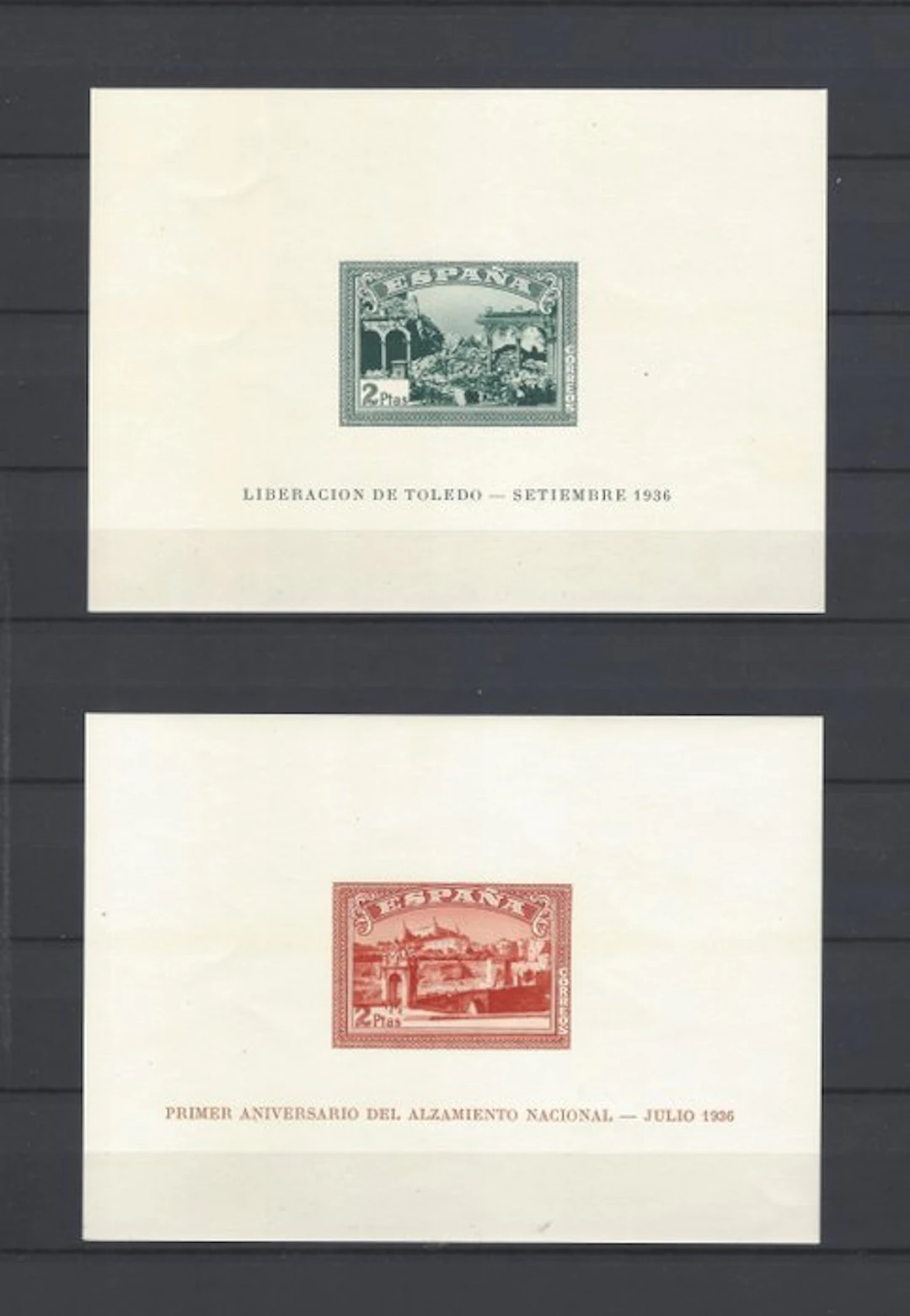 Spain 1937 - Little Leaves Uplift—without dentition. - Edifil nº 838/39
