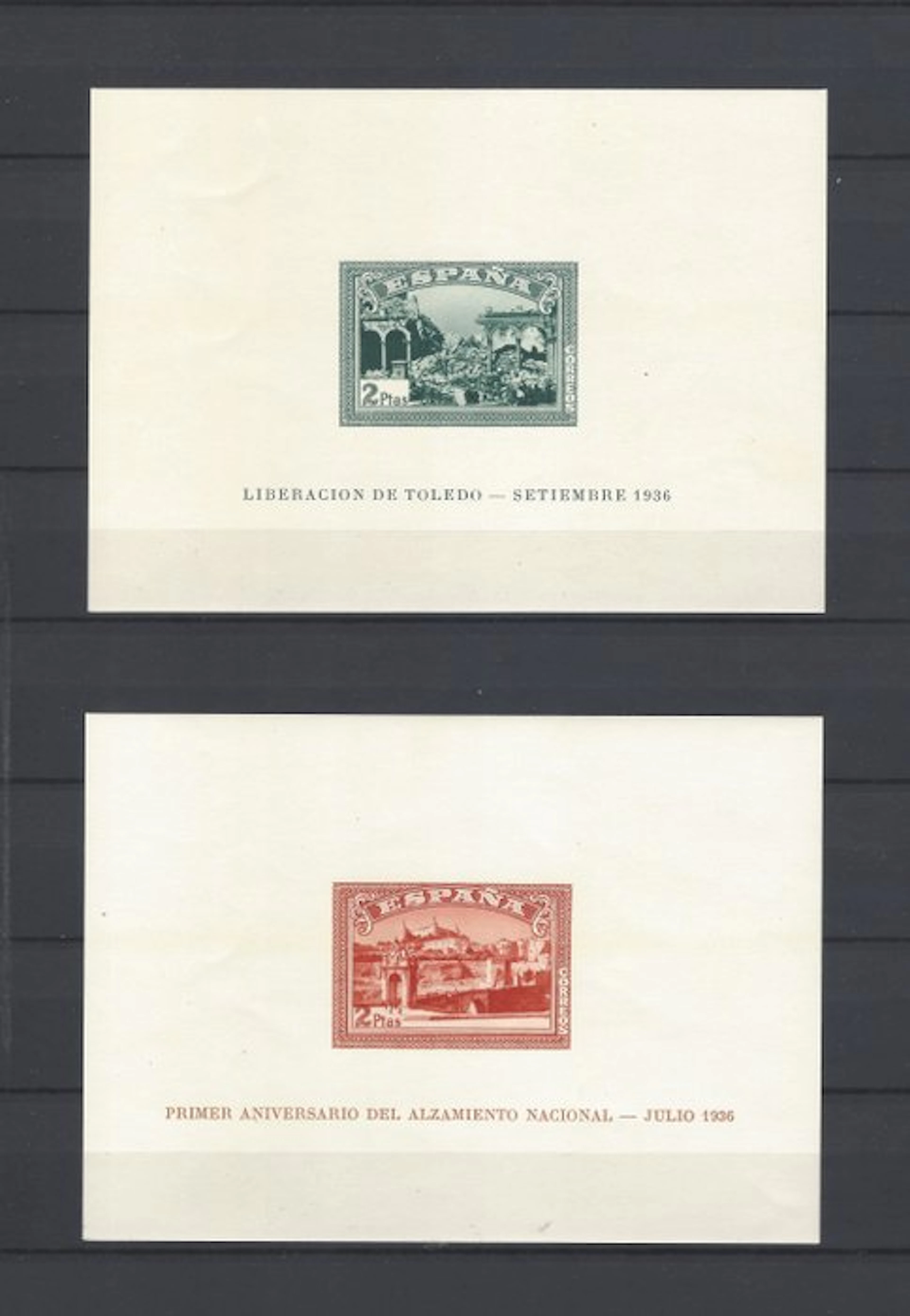 Spain 1937 - Little Leaves Uplift—without dentition. - Edifil nº 838/39