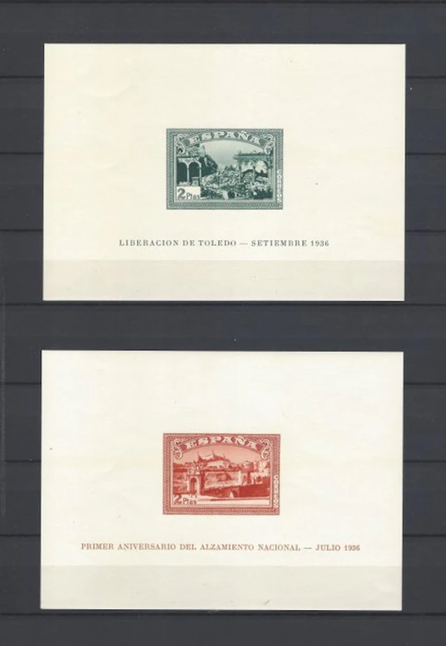 Spain 1937 - Little Leaves Uplift—without dentition. - Edifil nº 838/39