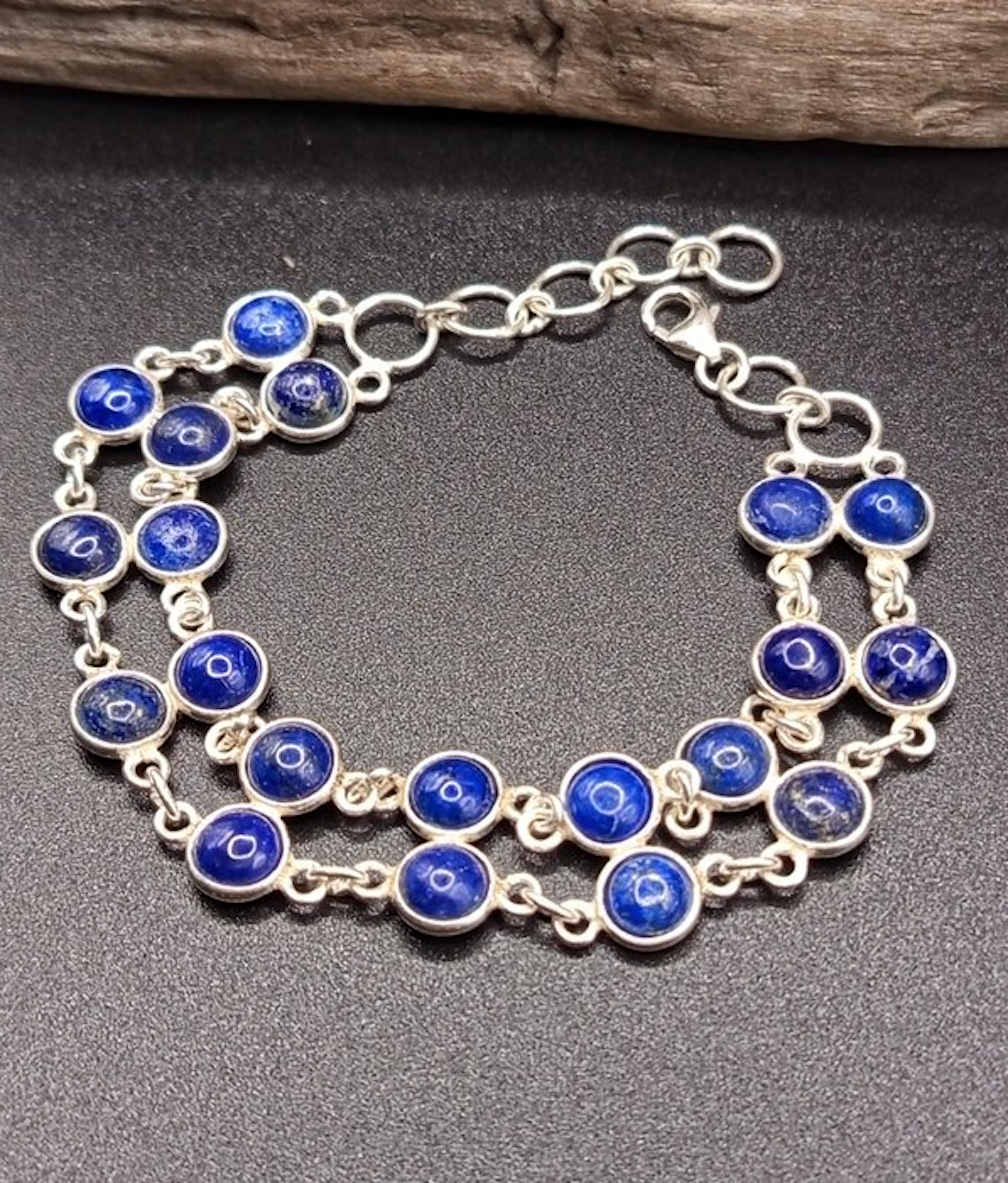 Unique Piece Beautiful 925 Silver Bracelet with Lapis...
