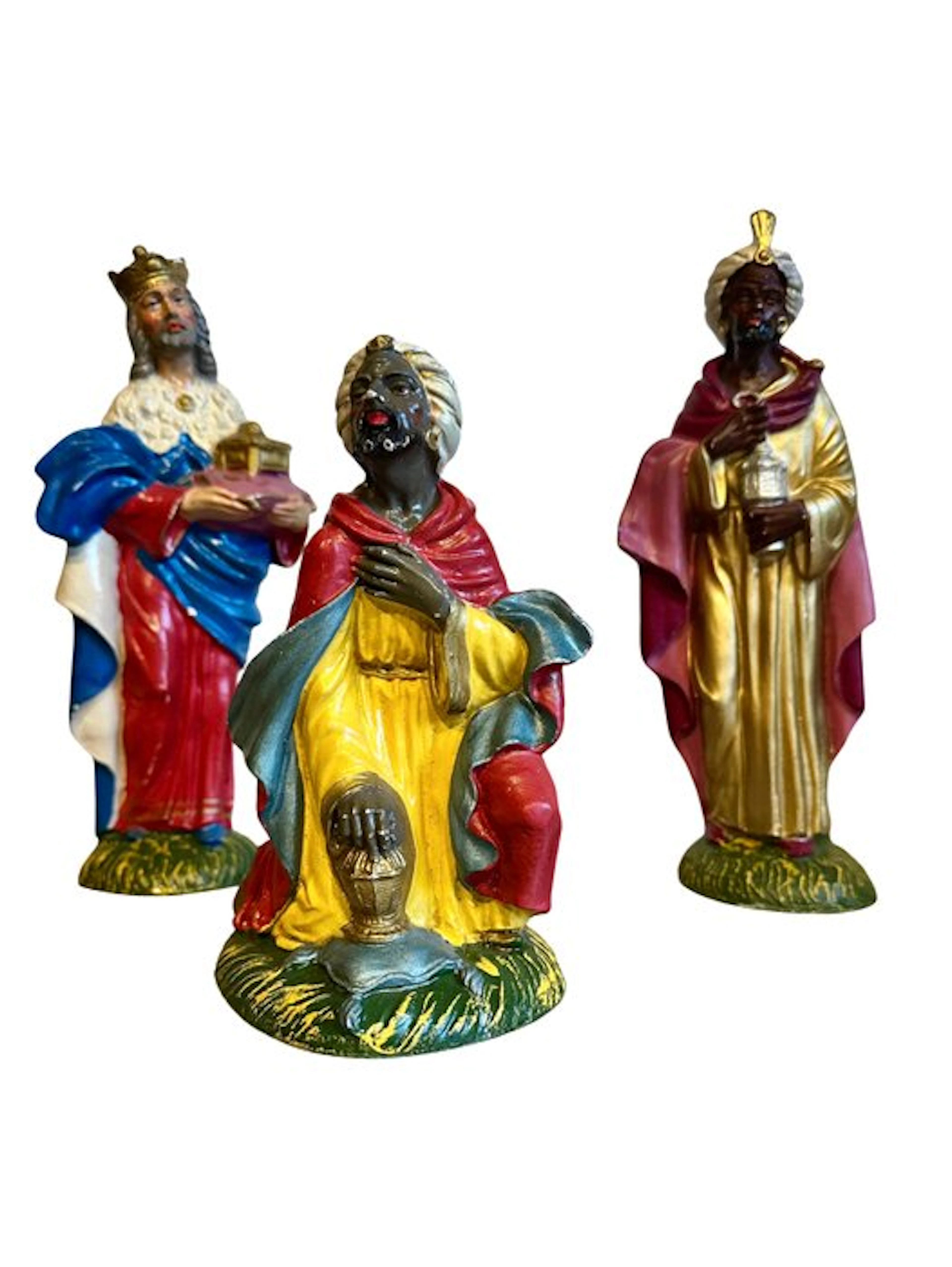 Vintage Triptych of the Three Wise Men - Hand-painted...