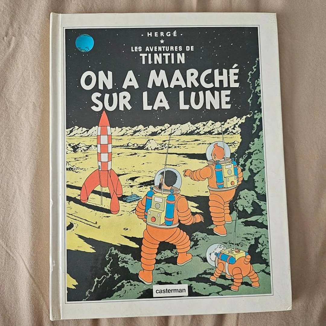 Tintin 17 - On a marché sur la lune - 1 Album Pop-Hop - Reprint/1992