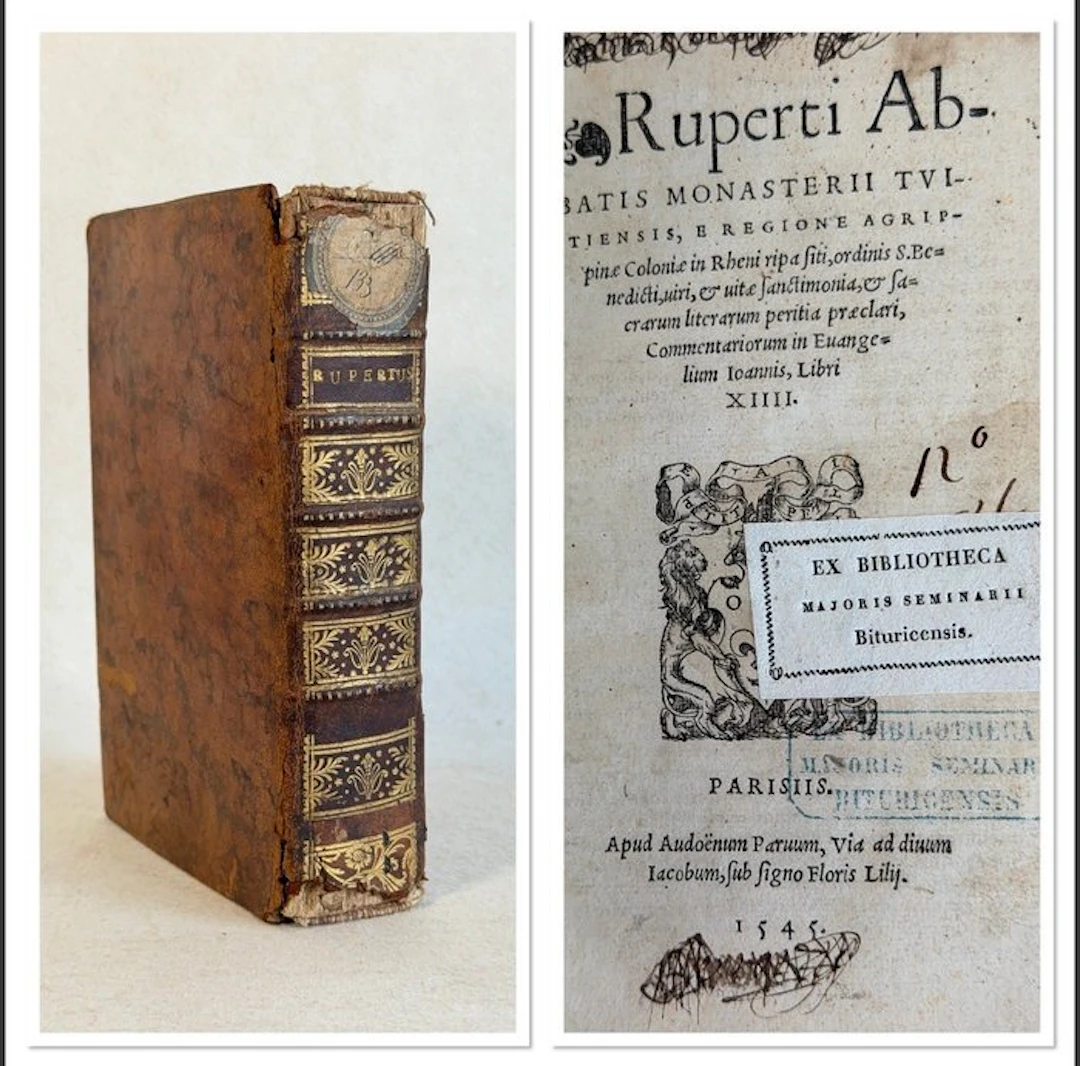 Rupert de Deutz - Commentarium in Evangelium Ioannis, libri XIIII - 1545