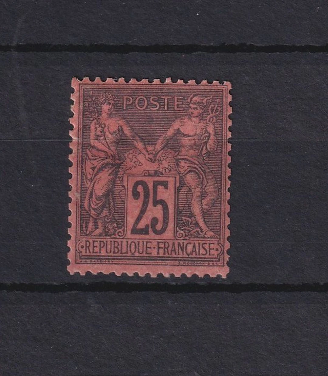 France 1878 - Estimate €1,600, signed Roumet, 25 cts. - Yvert n°91