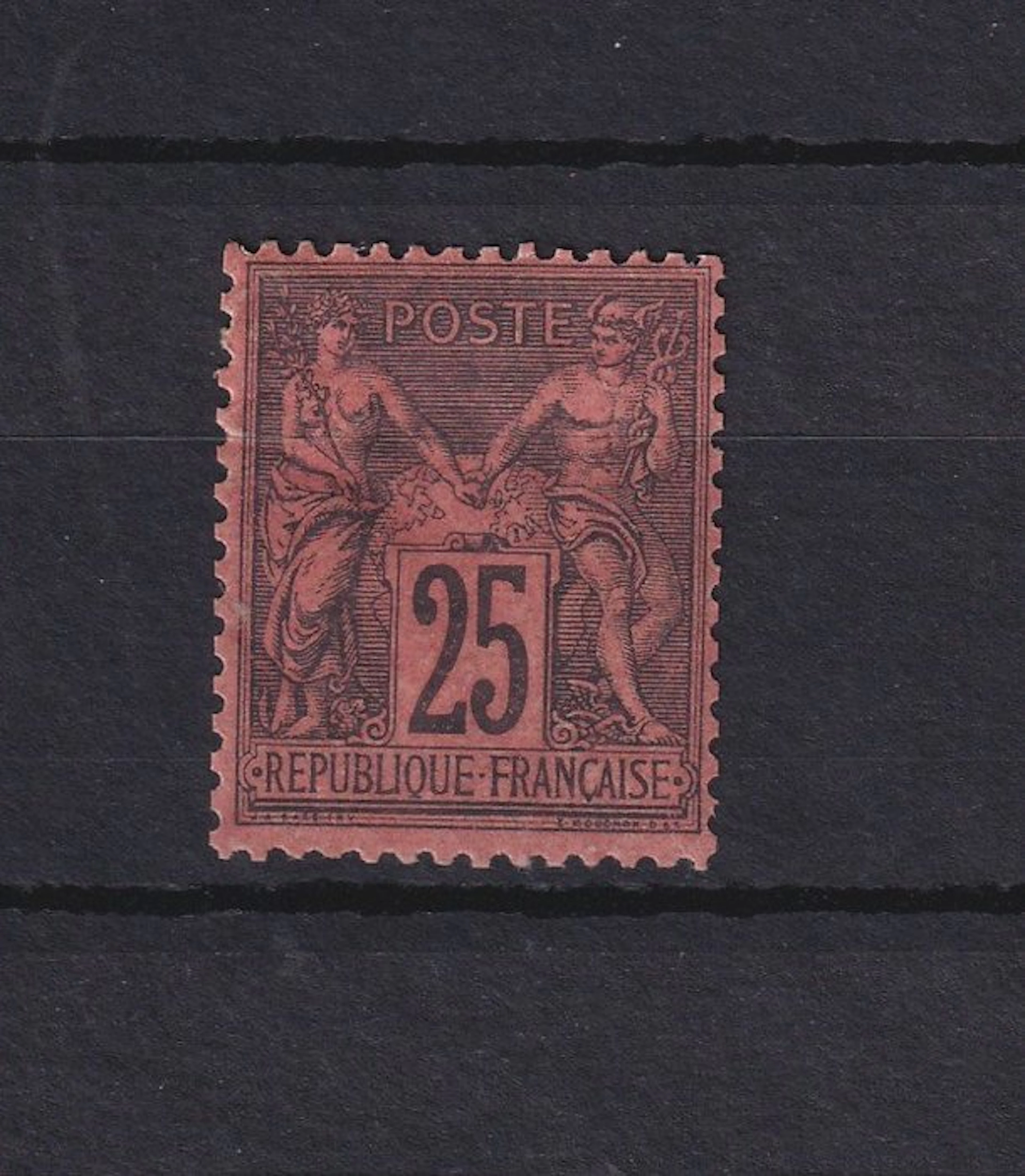 France 1878 - Estimate €1,600, signed Roumet, 25 cts. - Yvert n°91