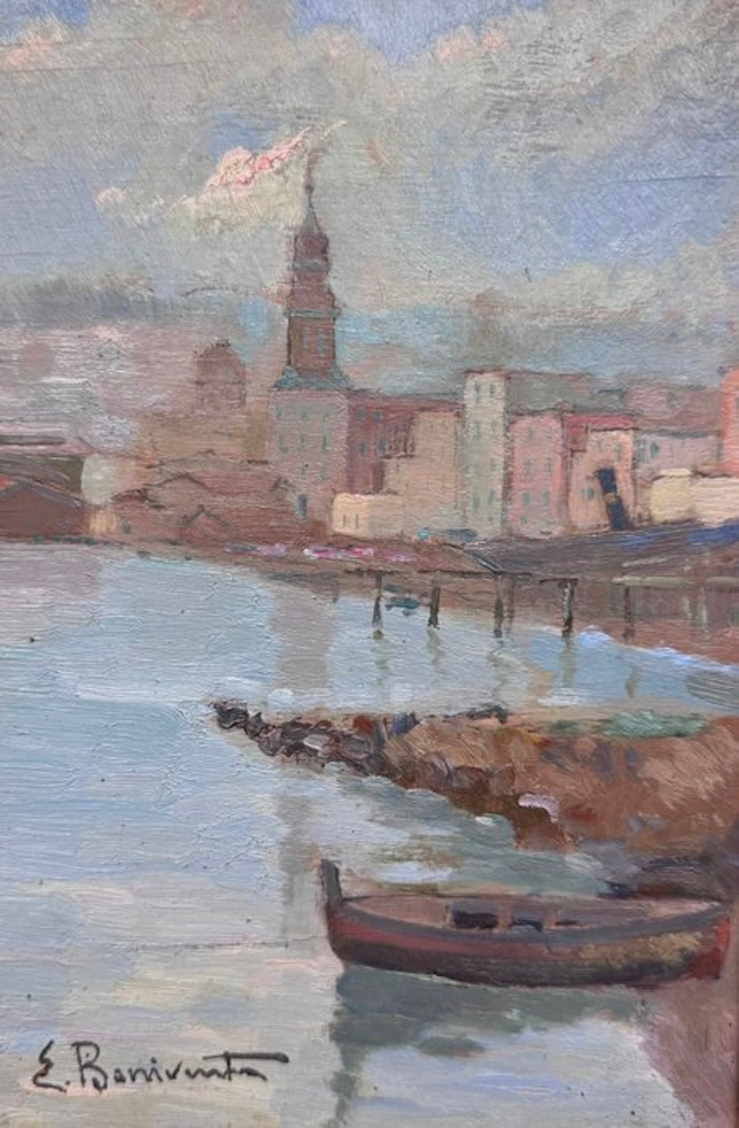 Scuola italiana (XX), firmato E. Bonivento - Venezia