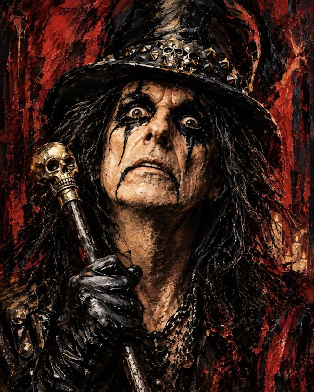 AT9 - The Gothic Portrait of Alice Cooper - Digital Oil Painting