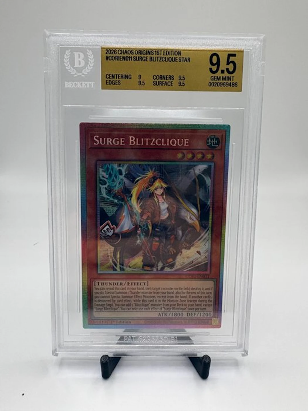 Konami - 1 Graded card - Yu-Gi-Oh! First edition, Foil - Beckett 9.5
