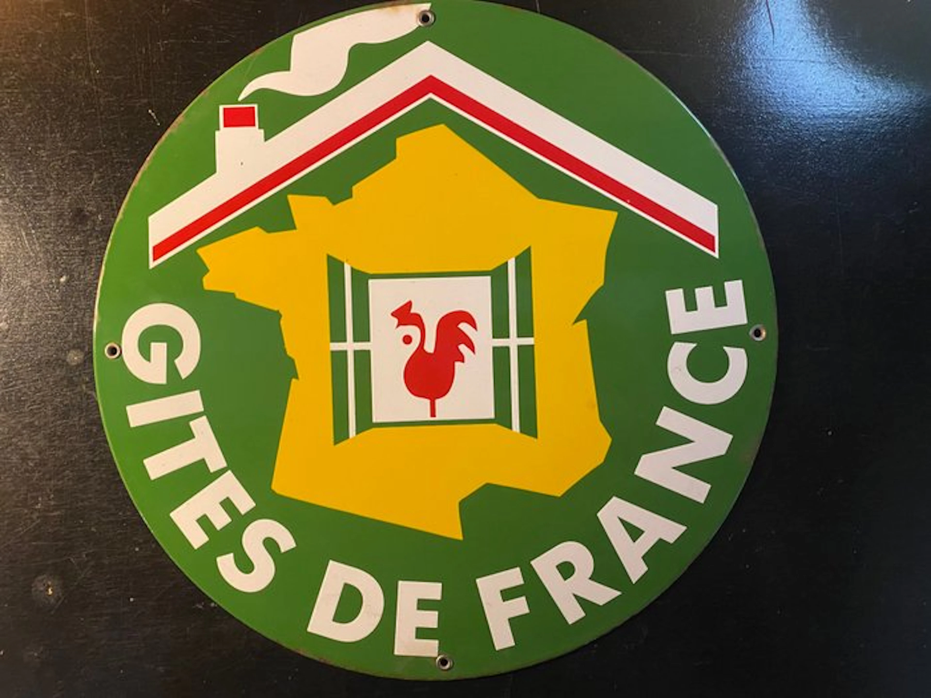 Gites de France - Enamel plate - Enamel, Metal