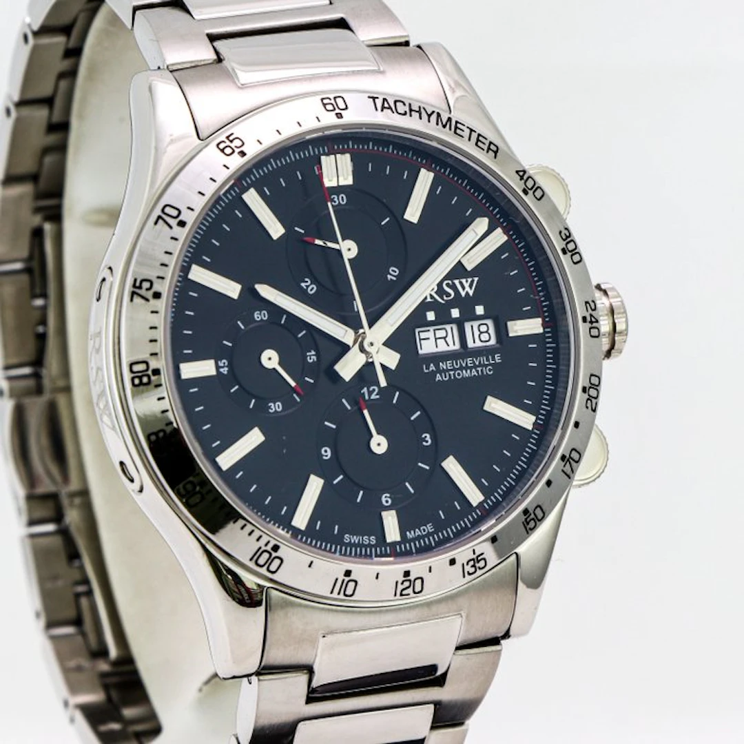 RSW - NEW MODEL - La Neuveville Sport Valjoux automatic...