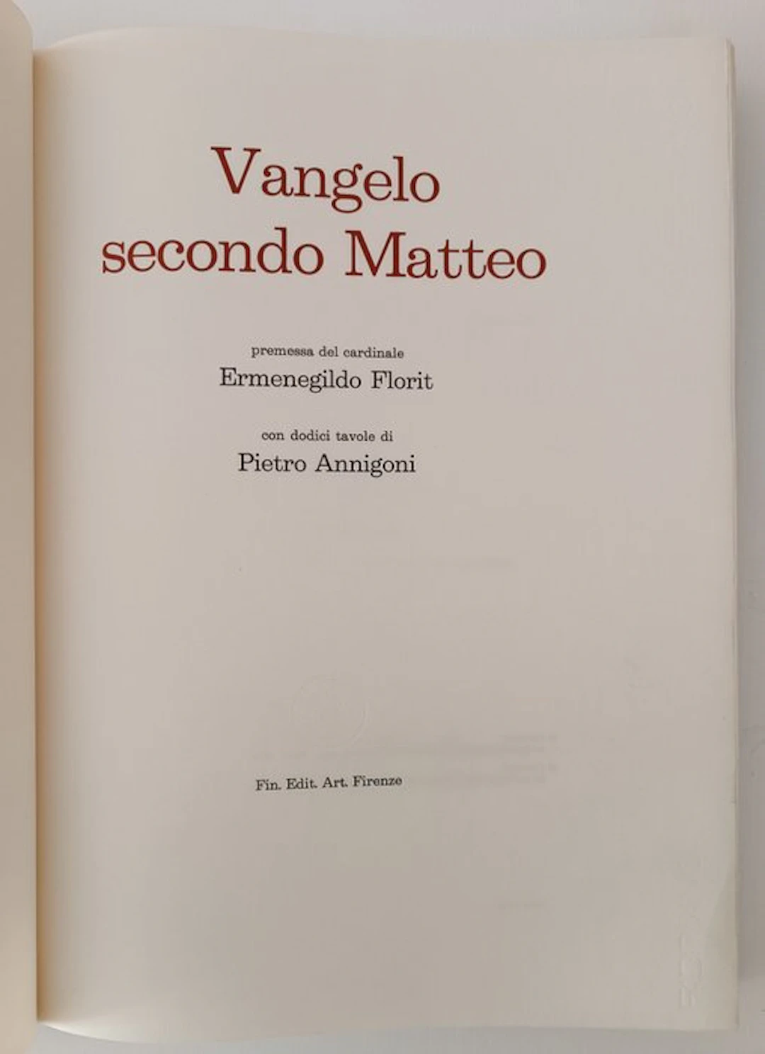 Pietro Annigoni - Vangelo secondo Matteo - 1978