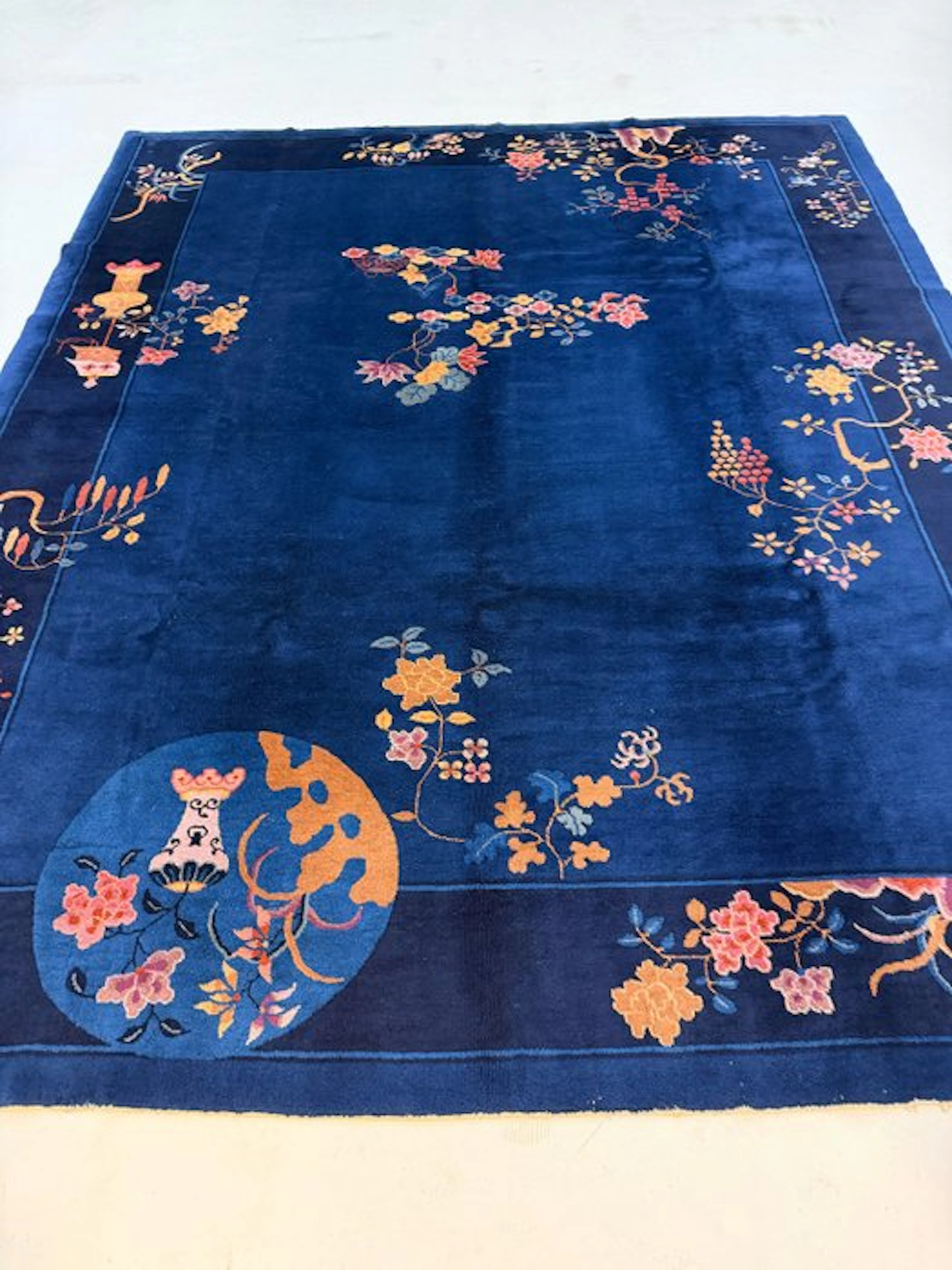 Hand-knotted Antique Chinese Rug – Art Deco - Carpet - 290 cm - 237 cm