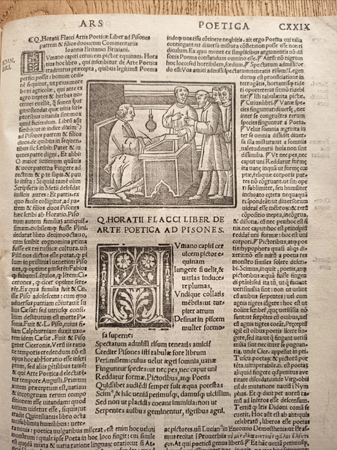 Quintus Horatius Flaccus - [VERY EARLY PRINT] Horatius cum quinque commentis