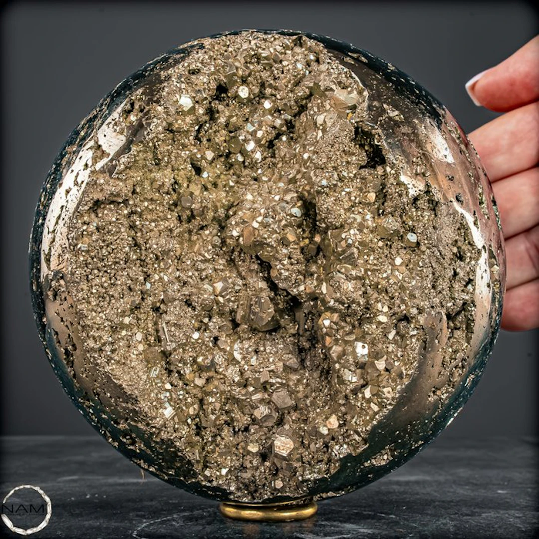 Monumental pyrite sphere from Peru – 6 kg of pure nature's gold- 4489.21 g