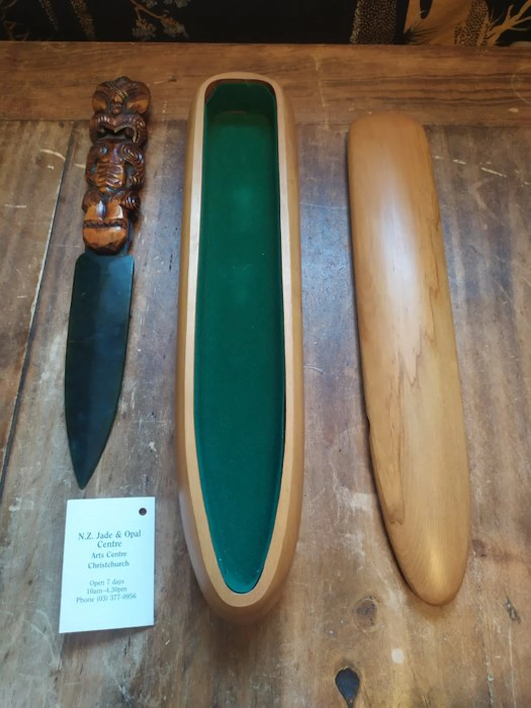 Letter opener nephrite jade greenstone pounamu signed...