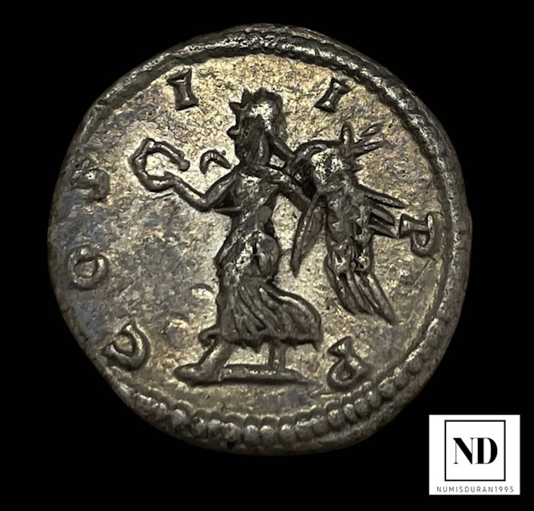Roman Empire. Septimius Severus (AD 193-211). Denarius Roma - Victoria