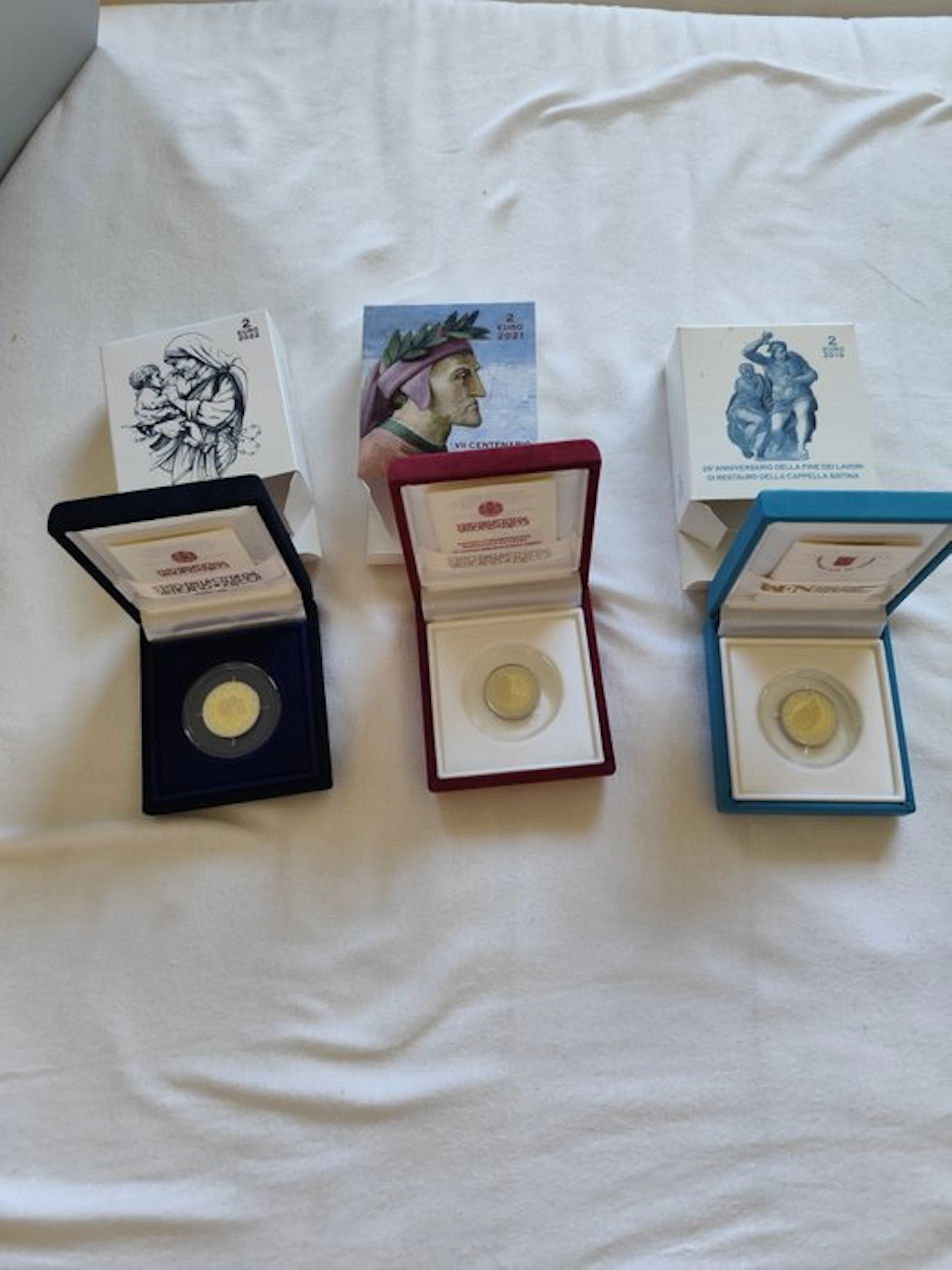 Vatican. 2 Euro 2019/2022 (3 coins) Proof (No reserve price)