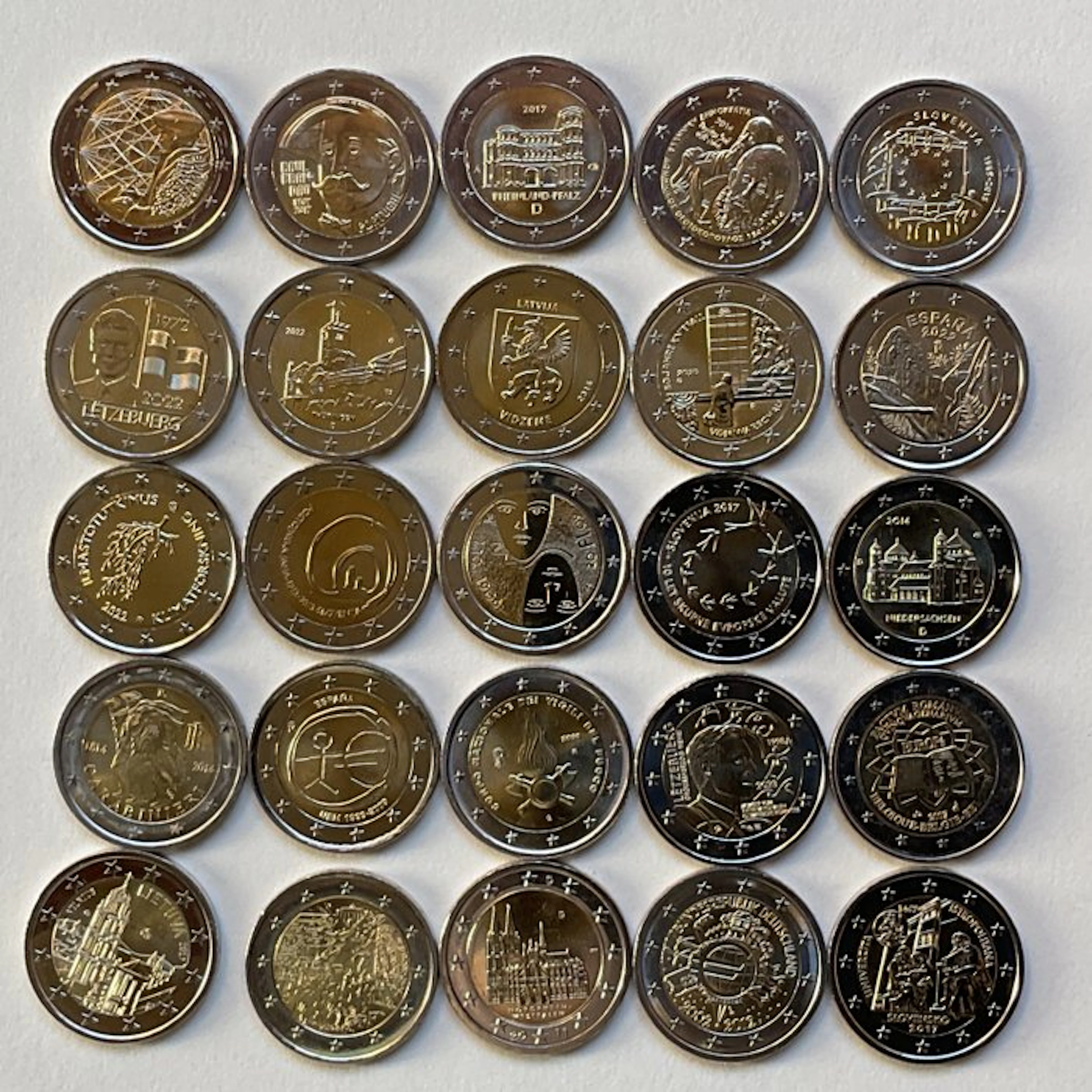 Europe. 2 Euro Various Years (25 munten) (No reserve price)