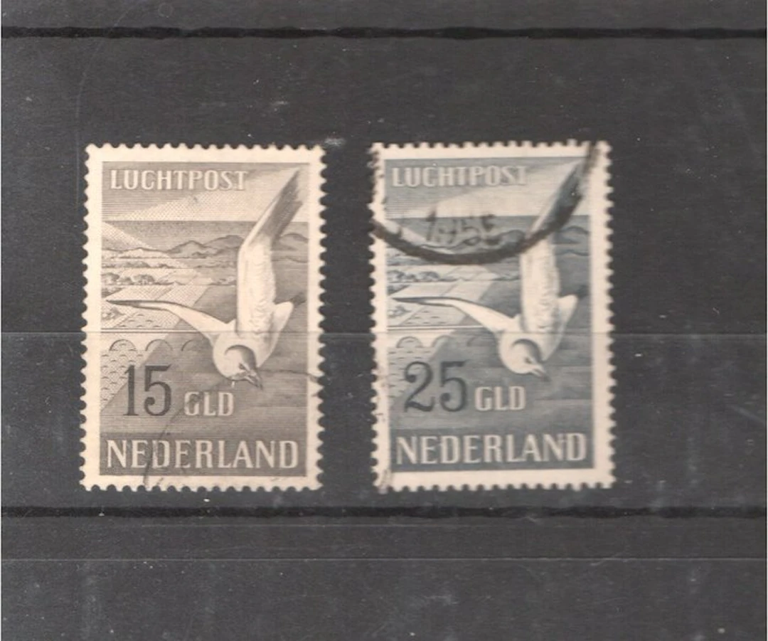 Netherlands 1951 - Dutch airmail Seagulls. - NVPH LP12/LP13