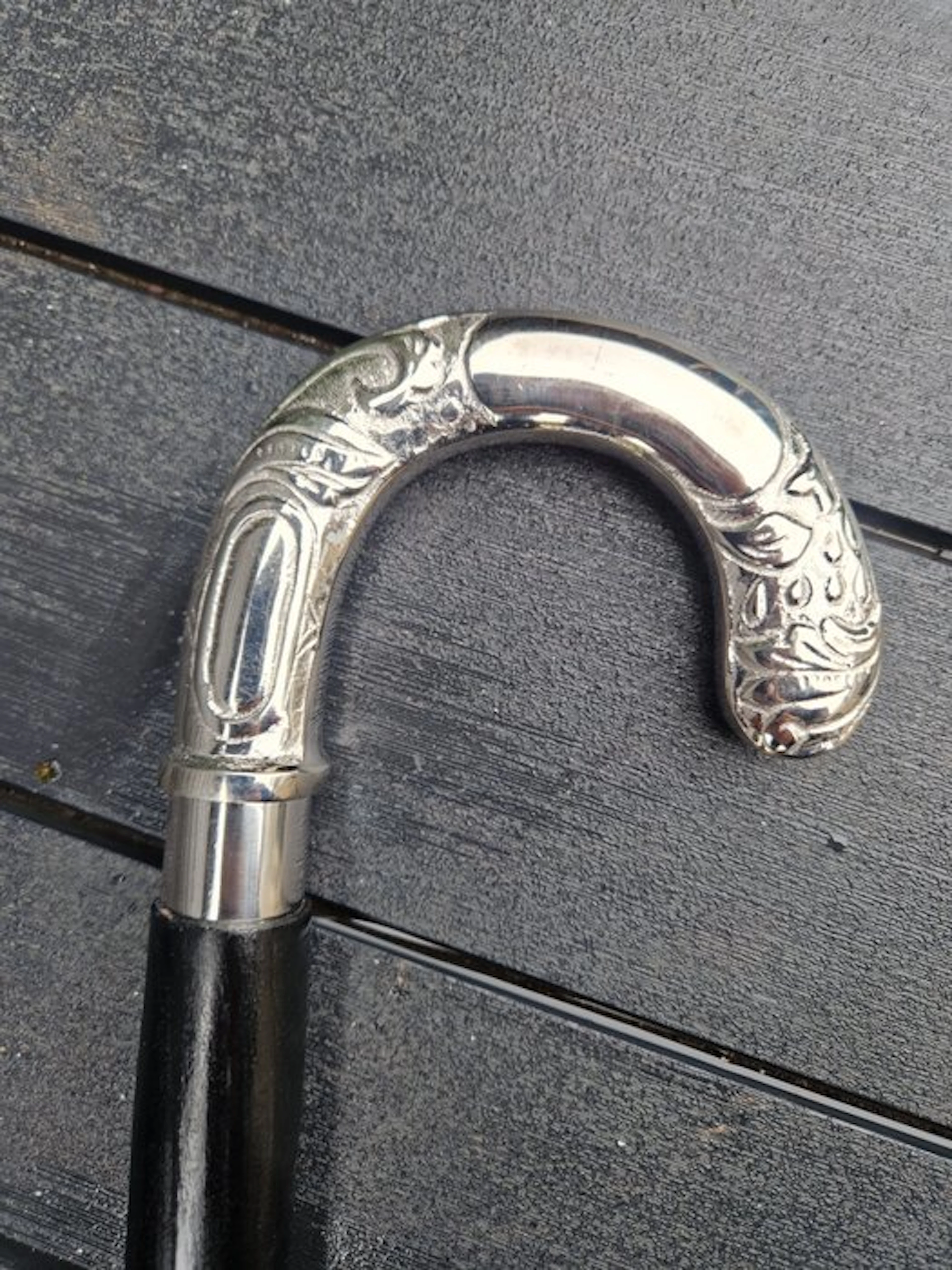 Walking stick - Wood, Brass