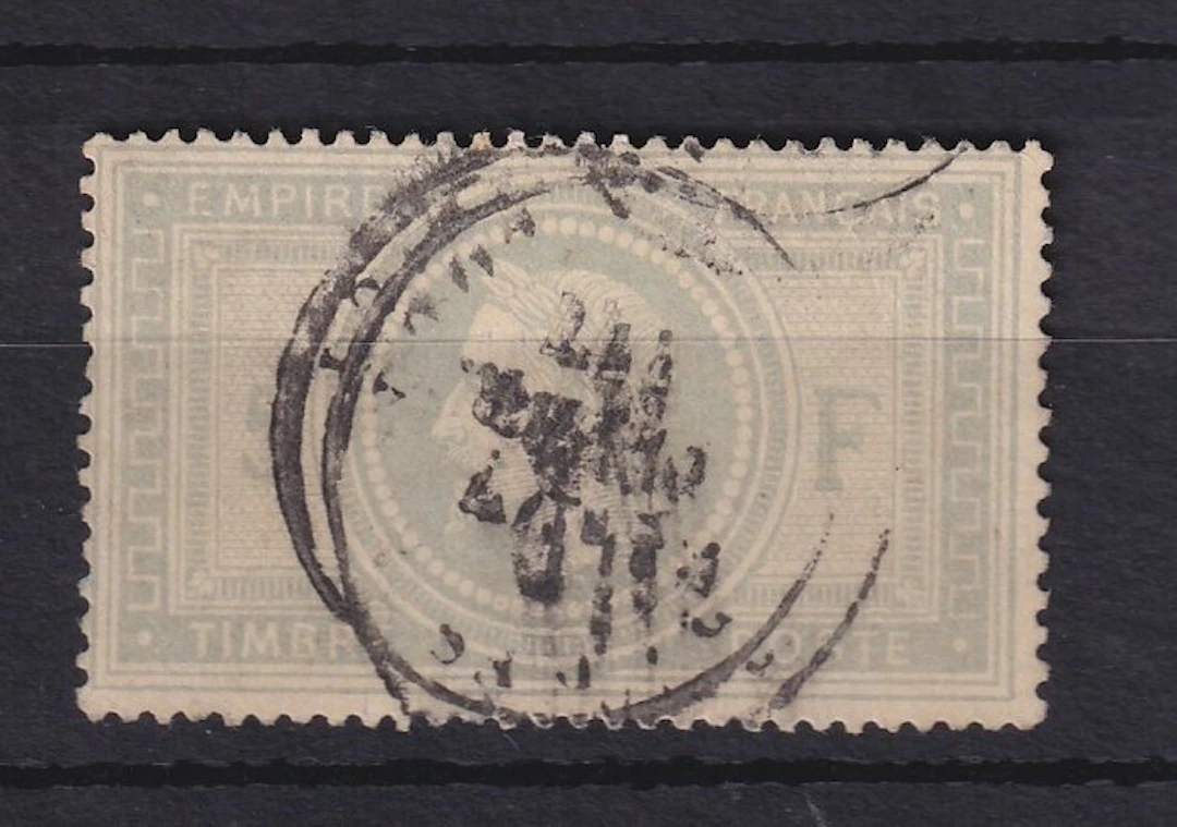 France 1869 - Quoted at €1400, 5 and F in blue - Yvert n°33A
