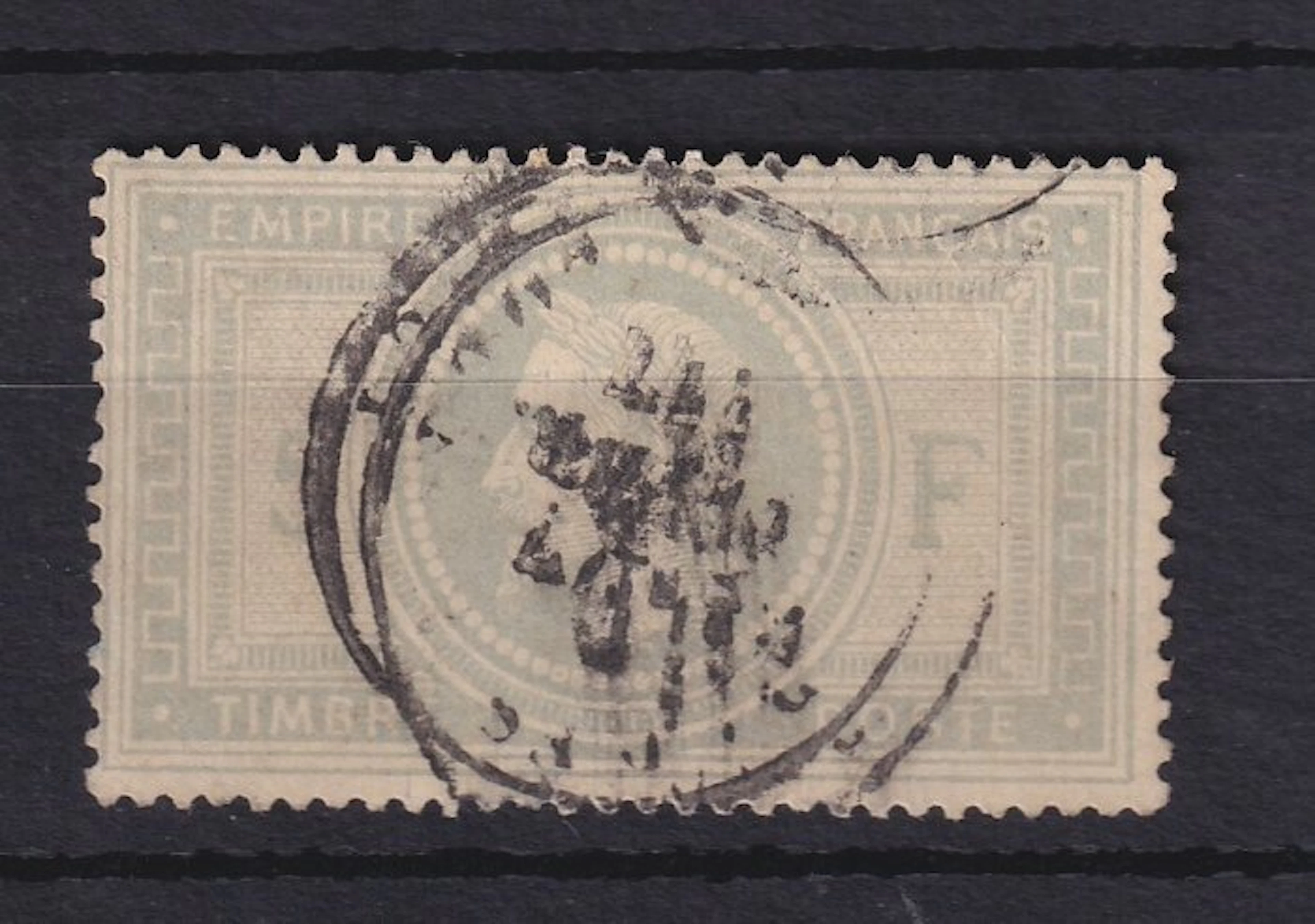 France 1869 - Quoted at €1400, 5 and F in blue - Yvert n°33A