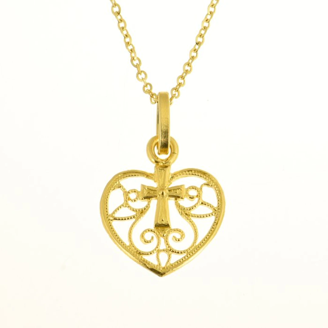 Necklace with pendant - 18 kt. Yellow gold
