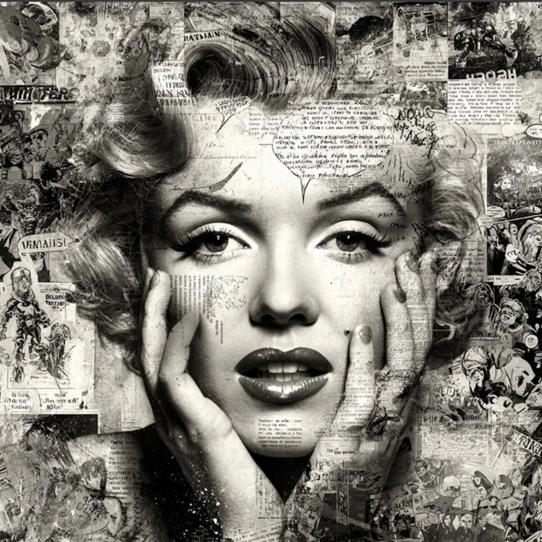 Eric Brumette - MARILYN MONROE LOVE - Toile L - LIMITED EDITION