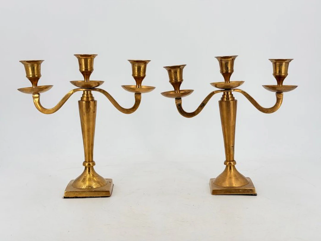 Candelabrum (2) - Brass - TRes Brazos