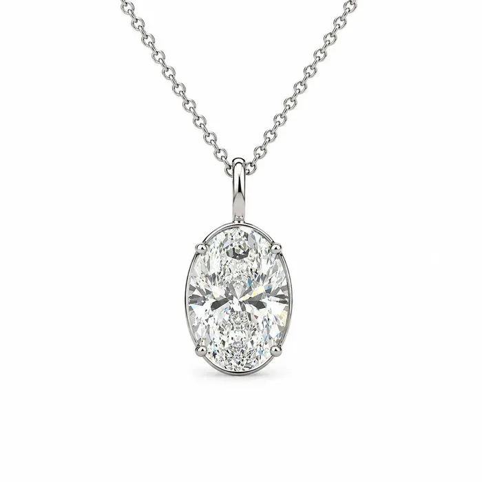 Necklace - 14 kt. White gold - 7.03ct. tw. Diamond (Lab-grown)