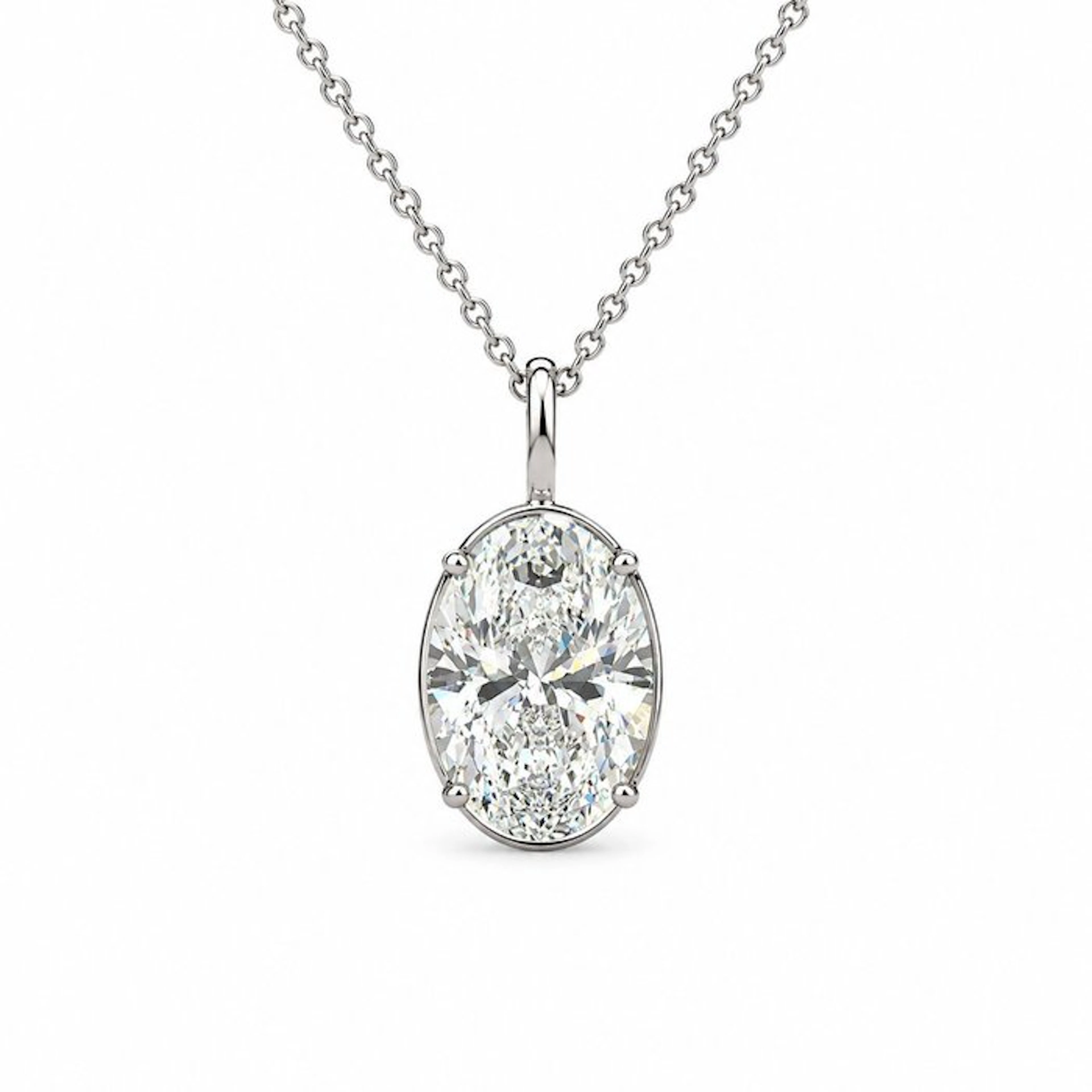 Necklace - 14 kt. White gold - 7.03ct. tw. Diamond (Lab-grown)