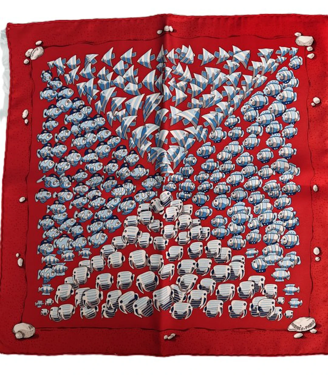 Hermès - Poissons 42 cm - Foulard