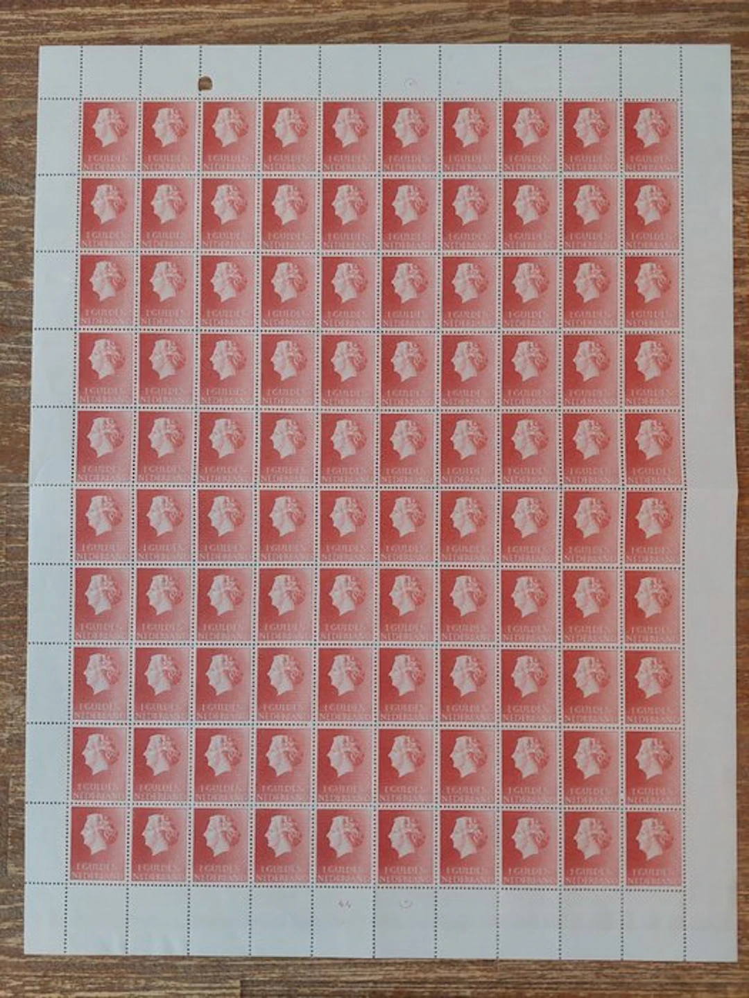 Netherlands 1955 - Queen Juliana 'En profil', rare complete sheet - NVPH 637