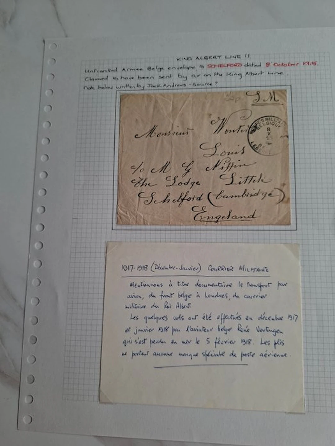 Belgium - Belgian airmail letters