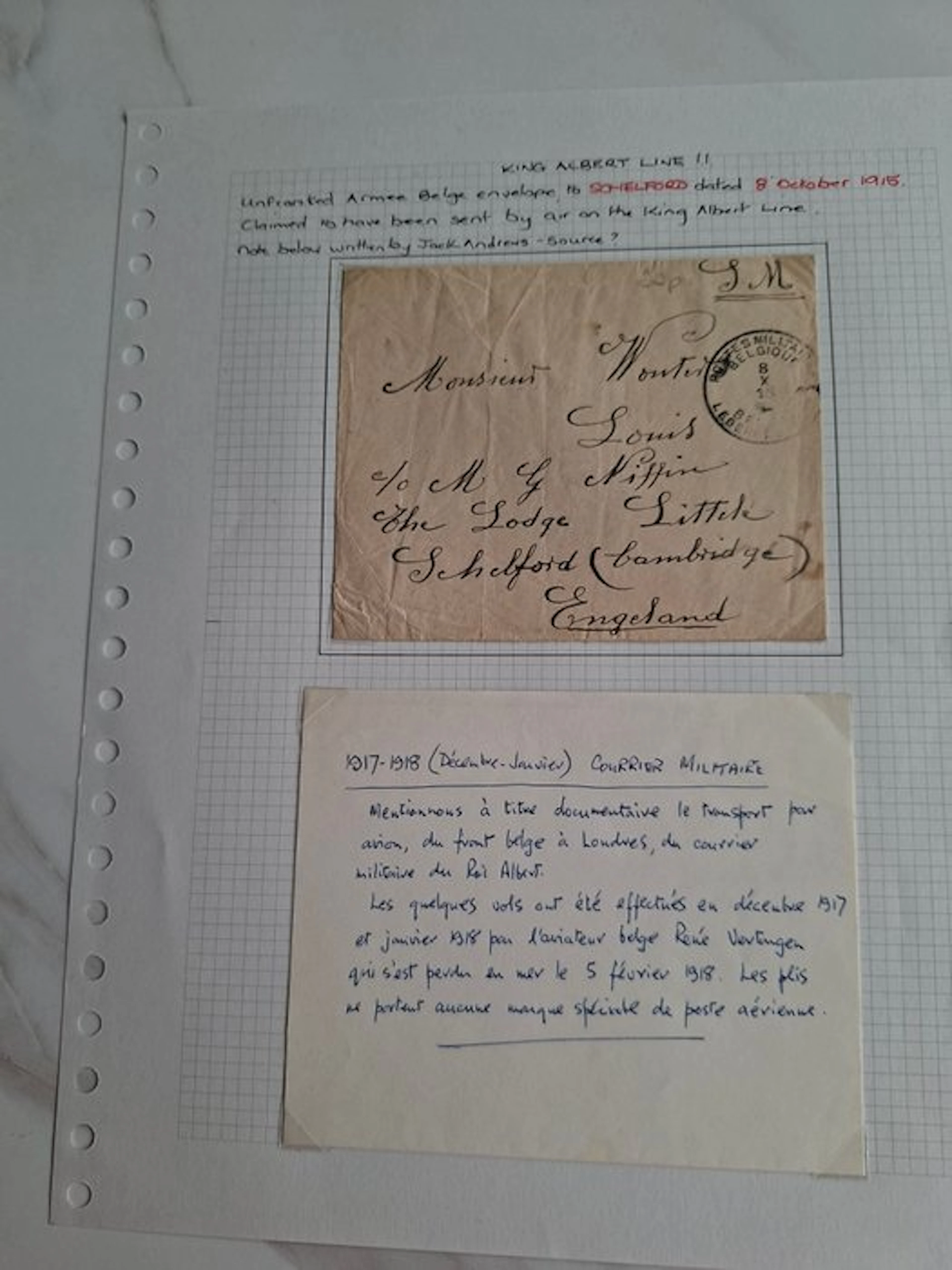 Belgium - Belgian airmail letters