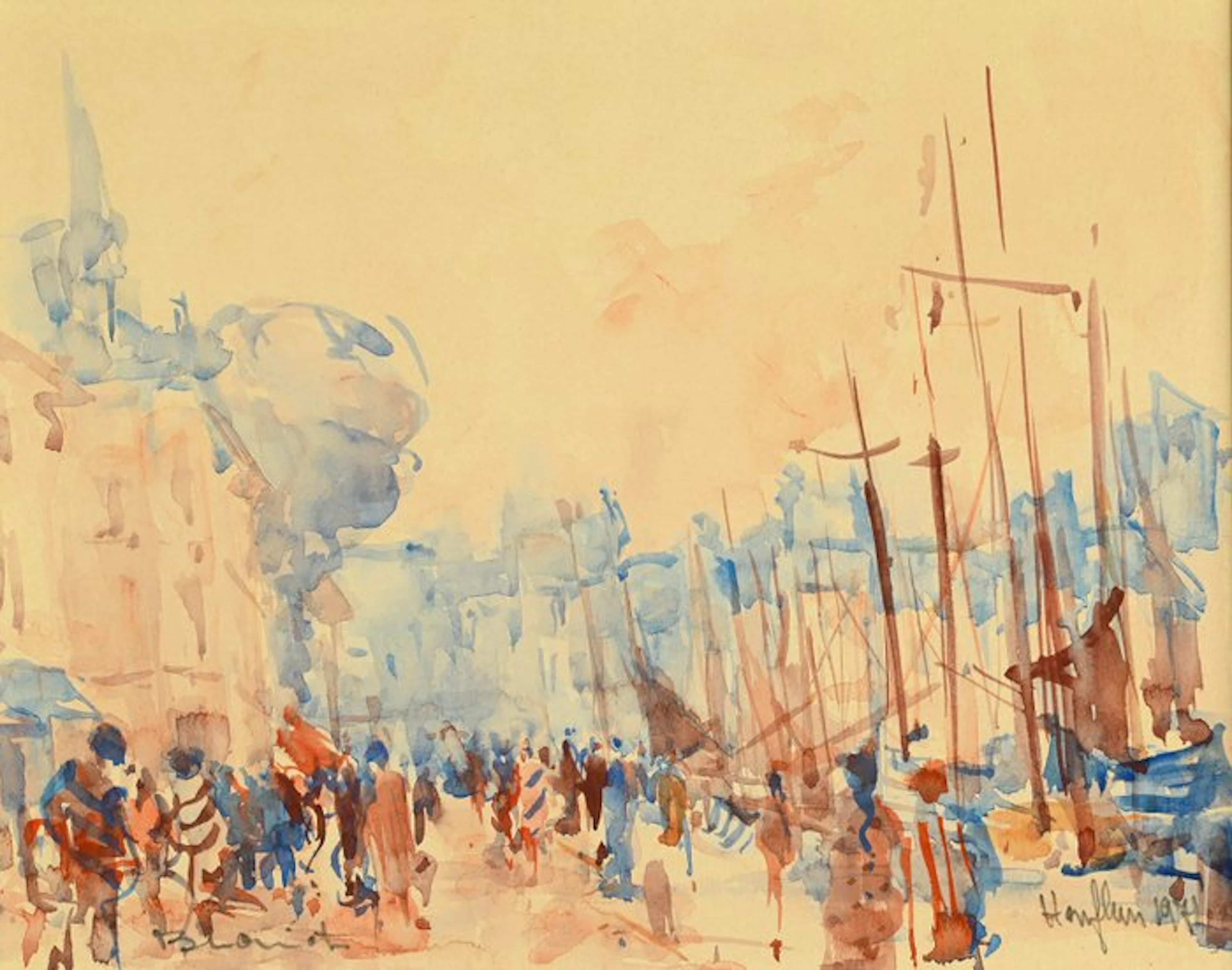 Bernard Loriot (1925-1998) - Honfleur