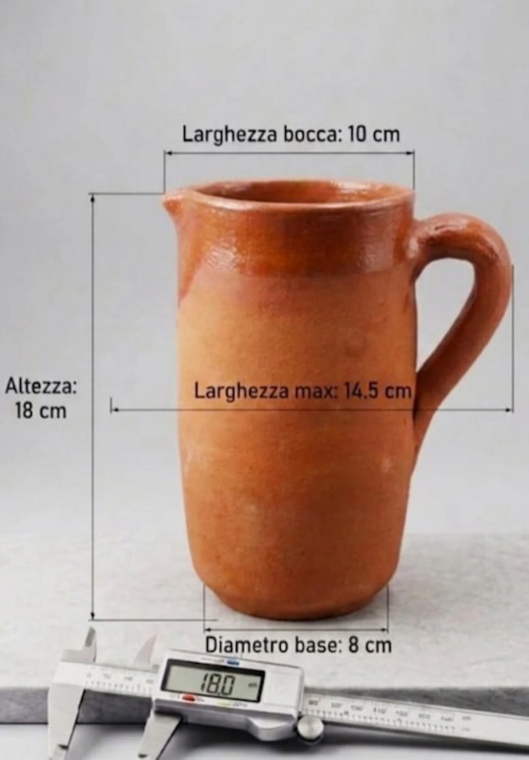 Antico Set da Vino in Terracotta Artigianale del 1800 –...