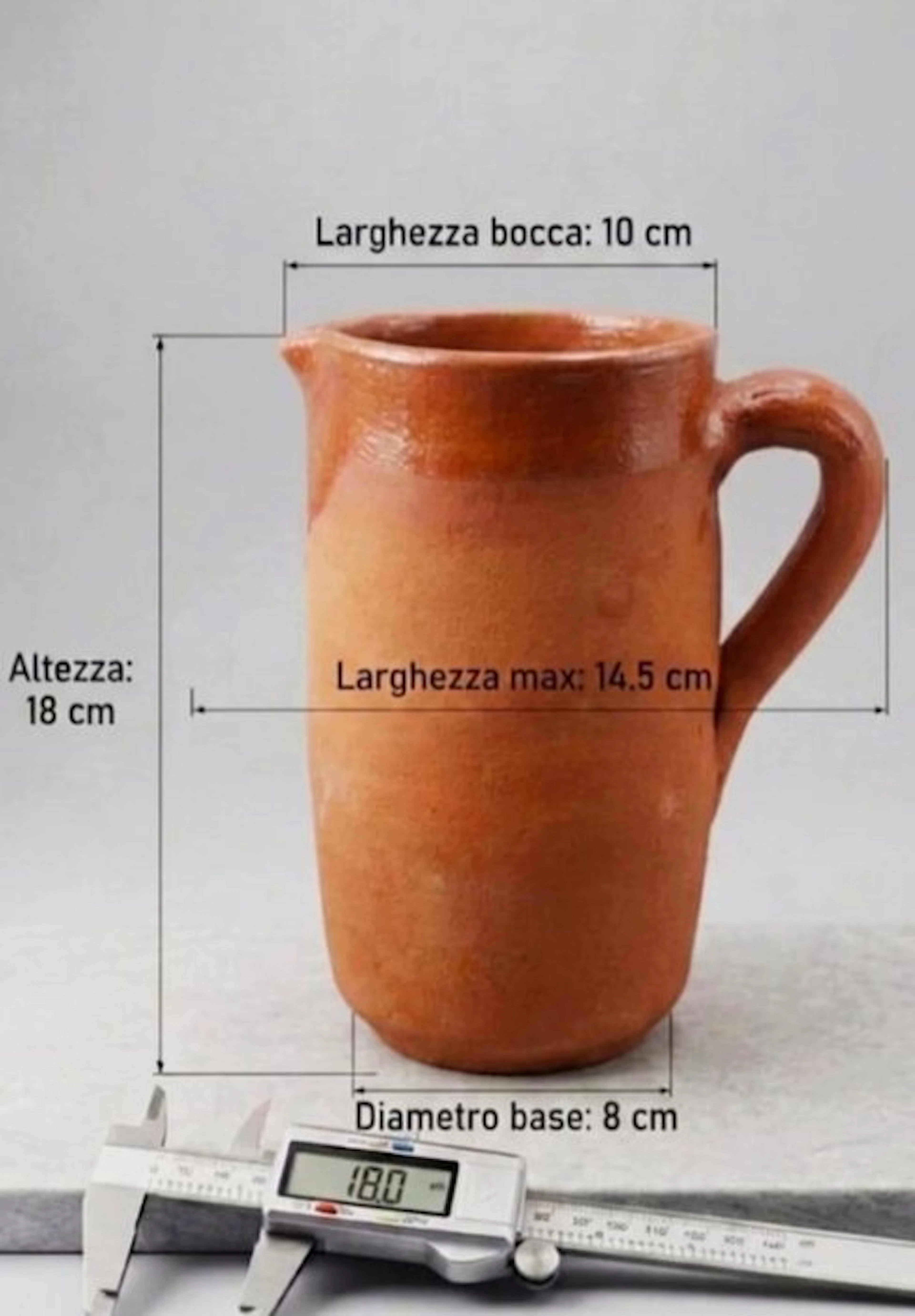 Antico Set da Vino in Terracotta Artigianale del 1800 –...
