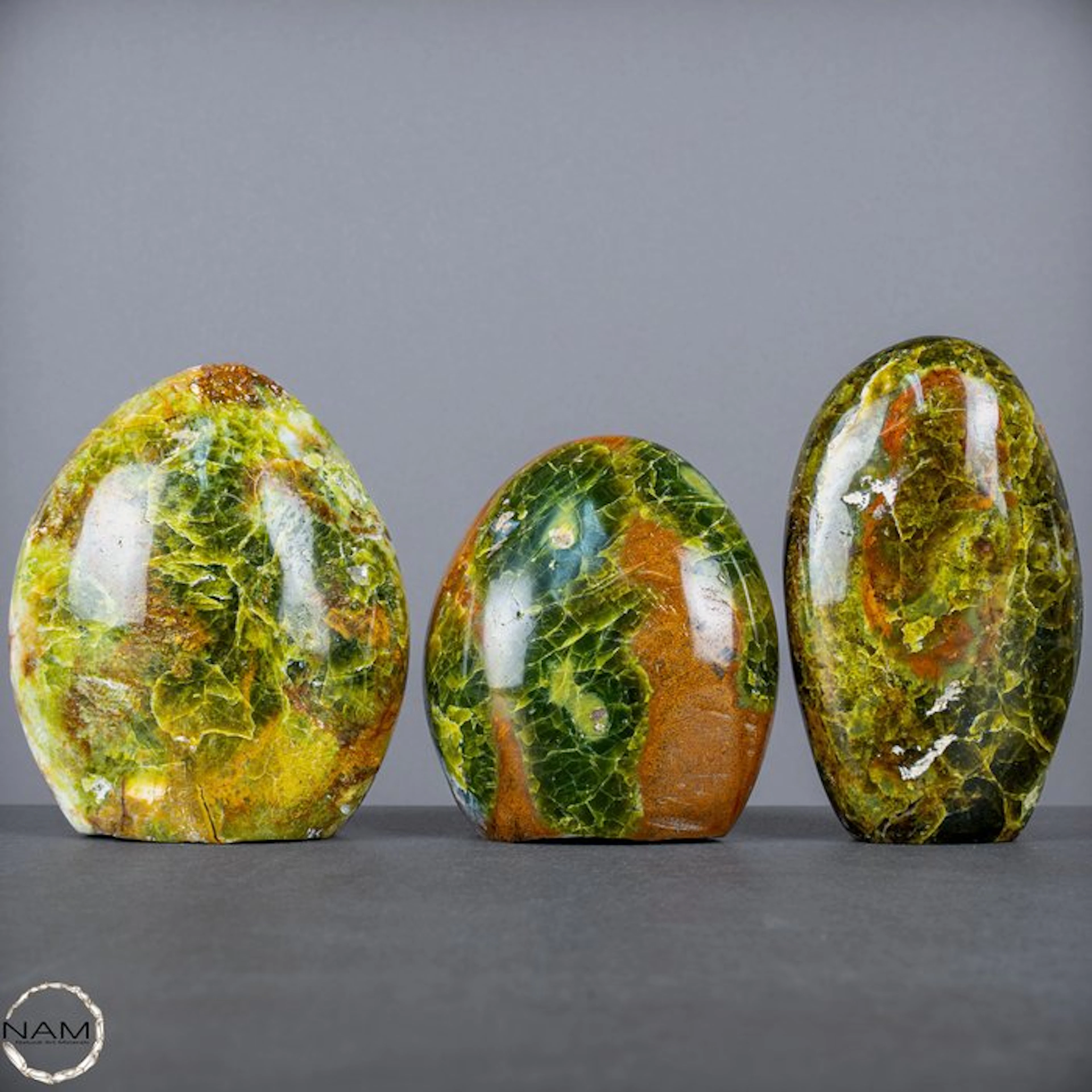 Green opal freeform set – luminous natural artworks in...