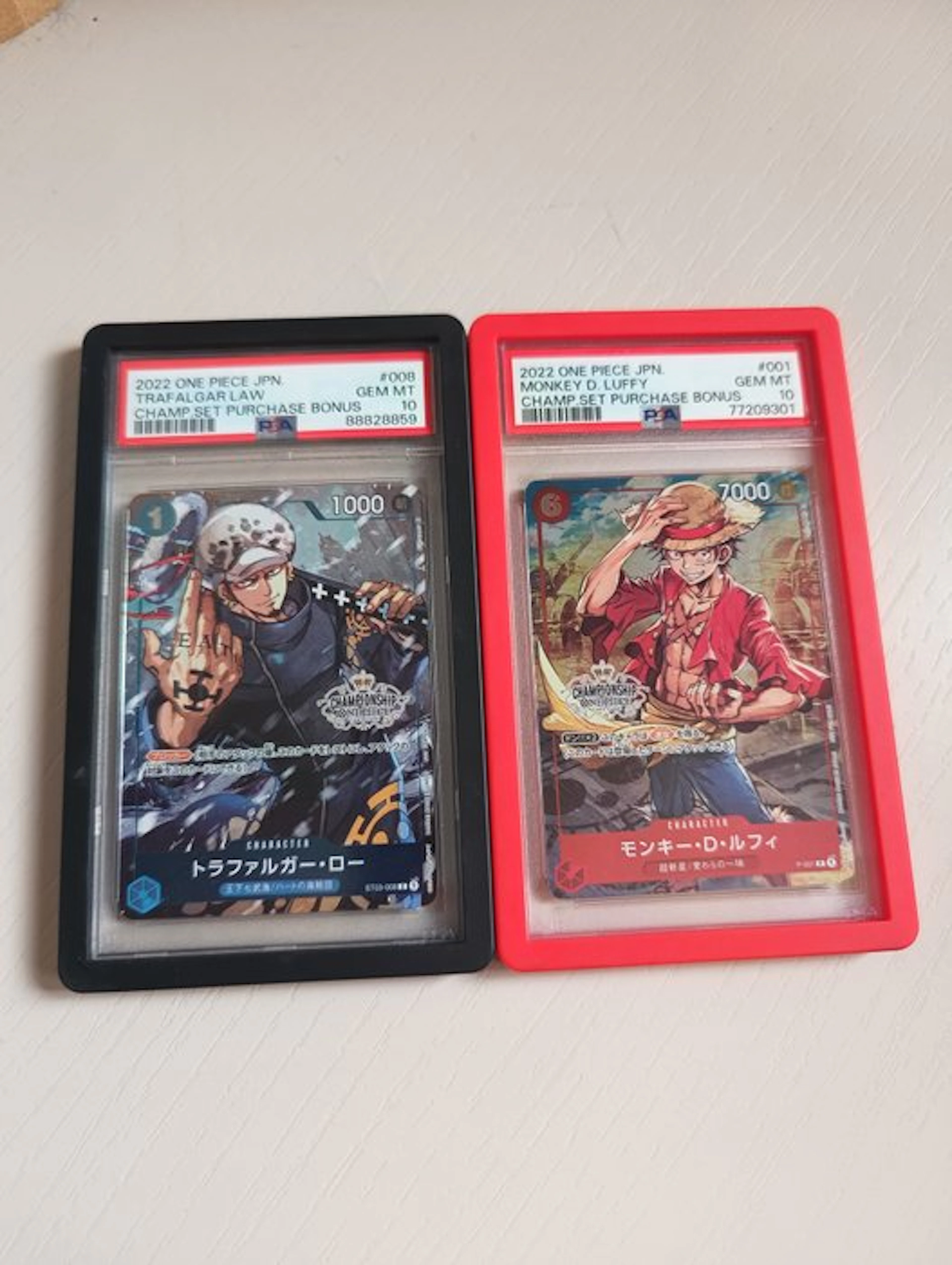 Bandai - 2 Graded card - One Piece - Monkey D