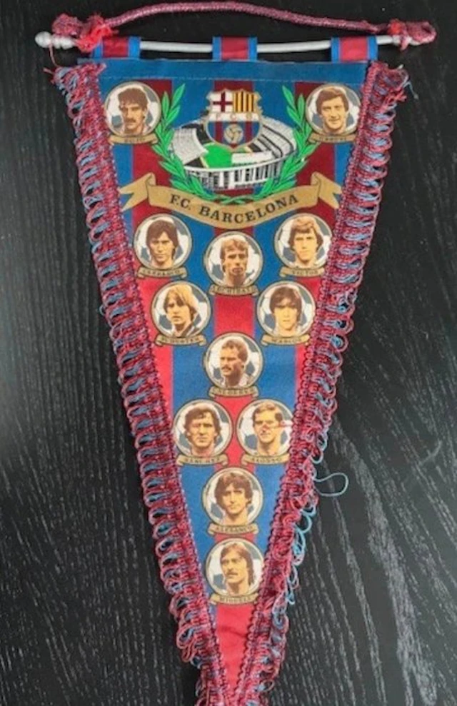FC Barcelona - liga spagnola gagliardetto 48 cm - 1980