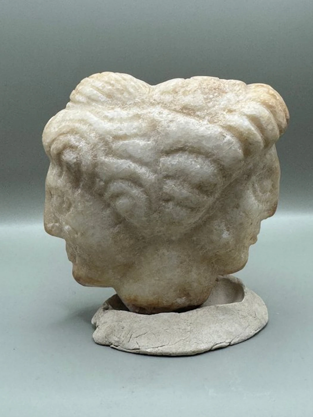 Ancient Roman Marble Marble Head - 82 mm