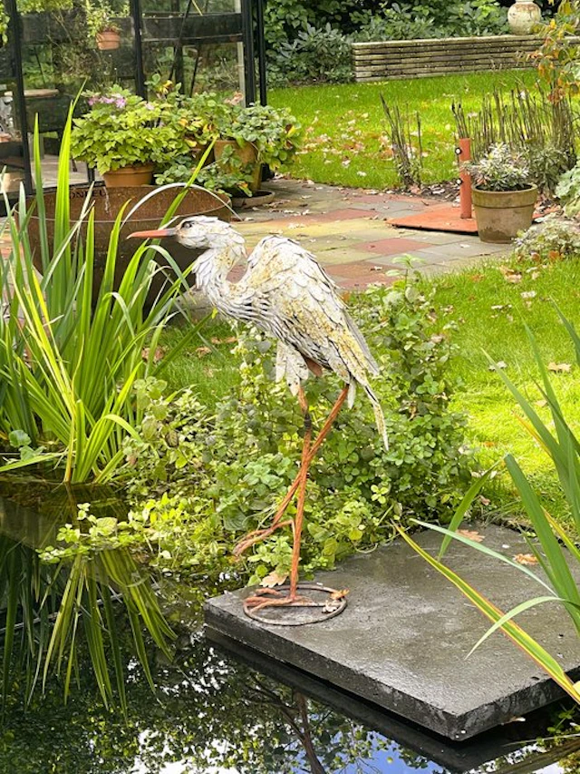 Sculpture, Schitterende reiger - 86.5 cm - Iron