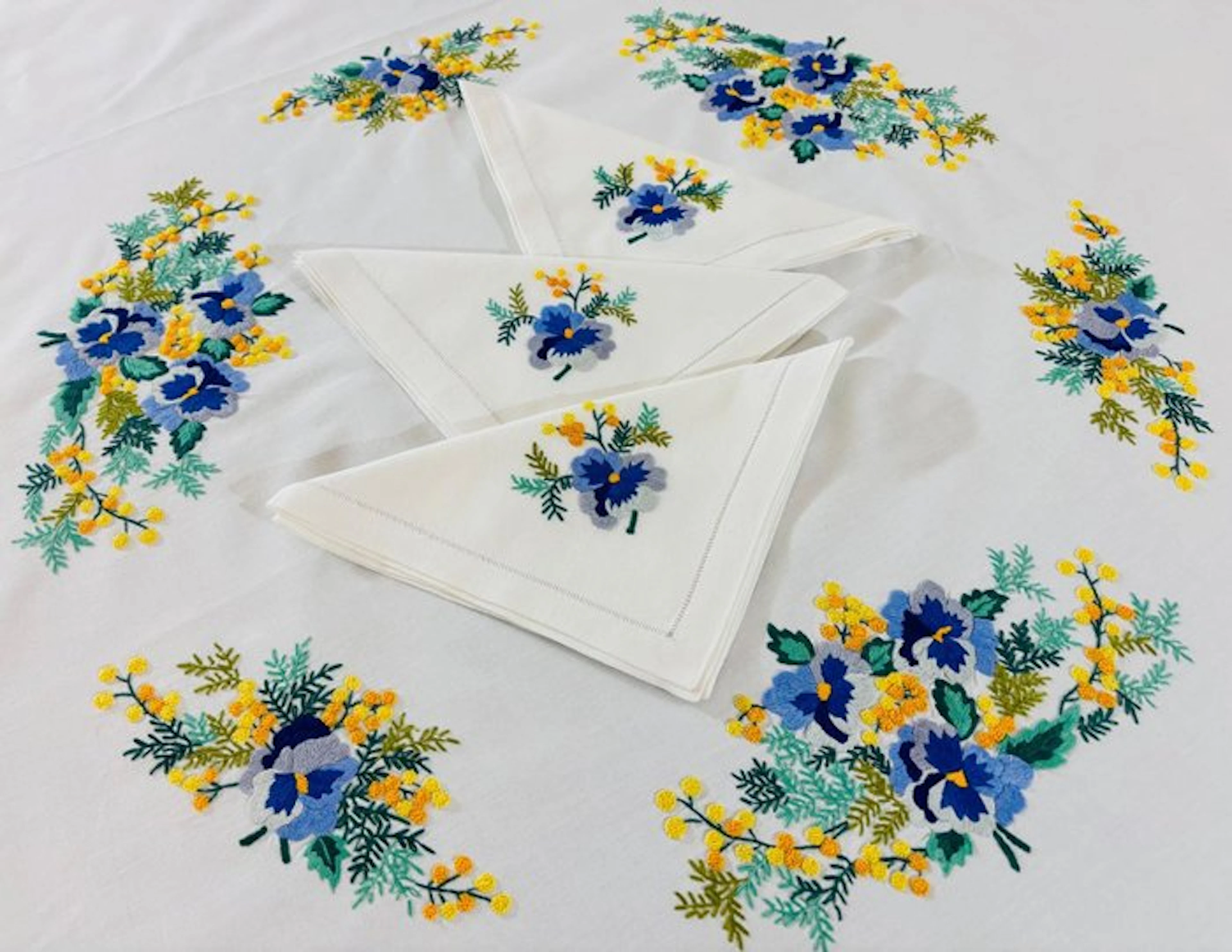 Tablecloth (9) - 170 cm - 170 cm - Vintage Floral Garden