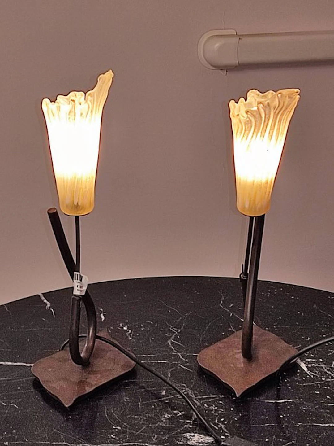 Stil Lux Milano mady in Italy - Bedside table lamp (2) - Chrome-plated metal.