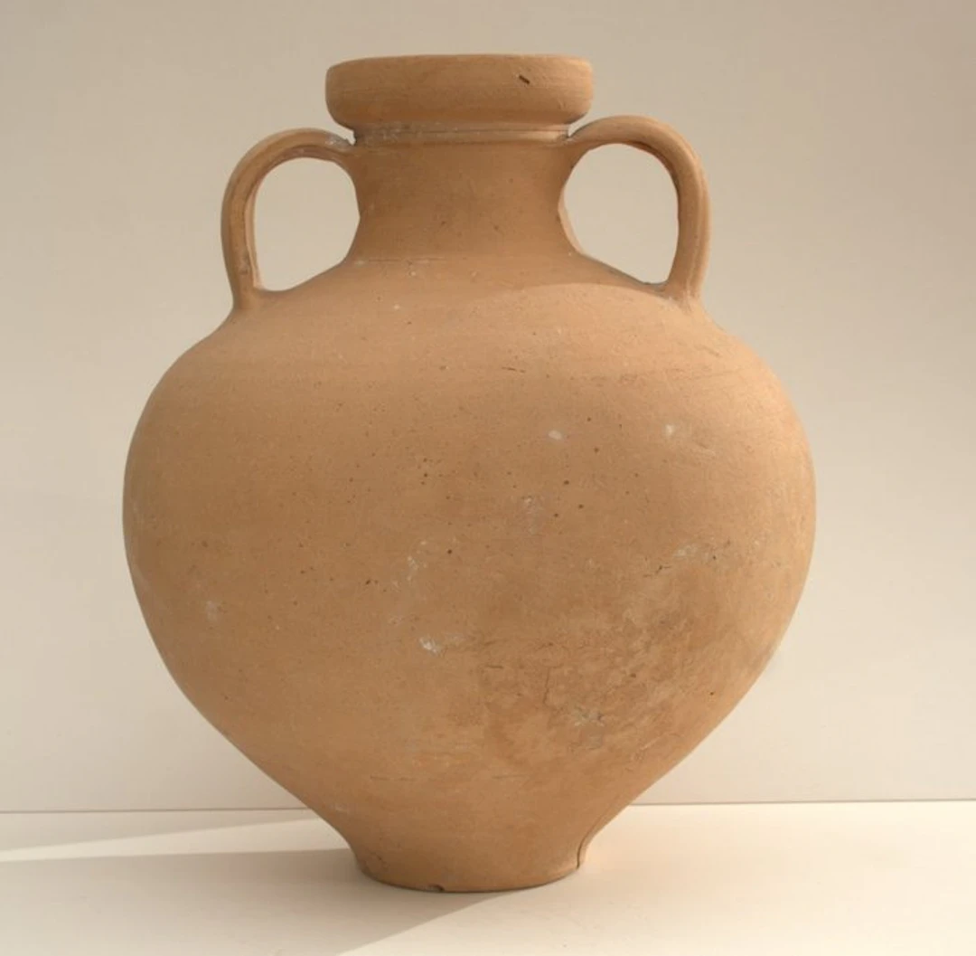 Ancient Gallo-Roman Pottery Two-Handled Wine Jug - 25 cm