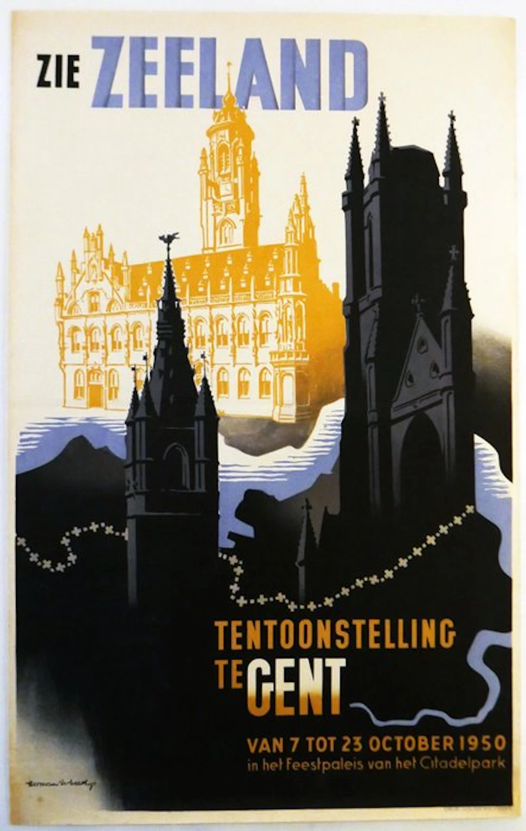 Herman Verbaere - Zeeland - tentoonstelling te Gent - 1950s